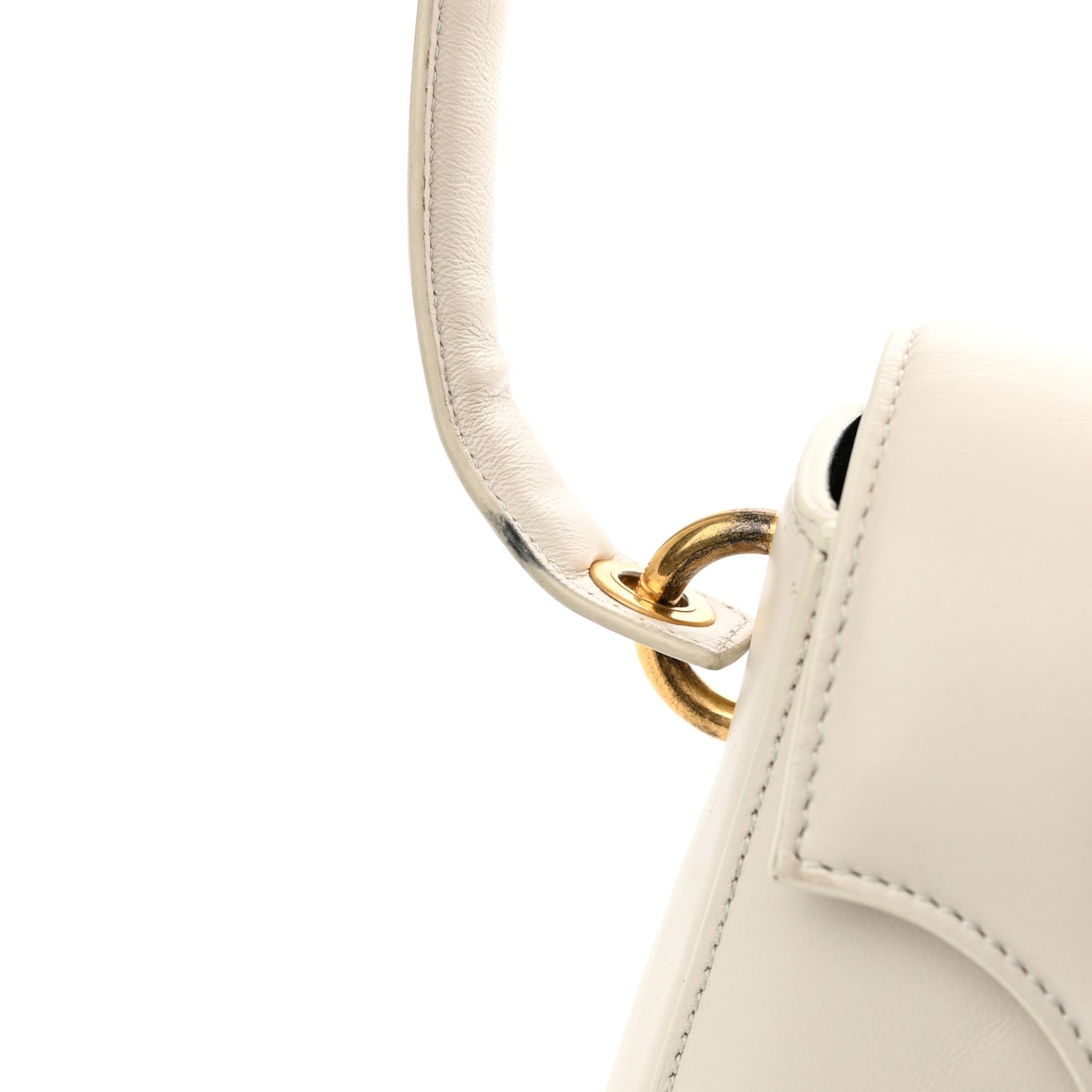 Calfskin Burrow 22 Shoulder Bag Beige