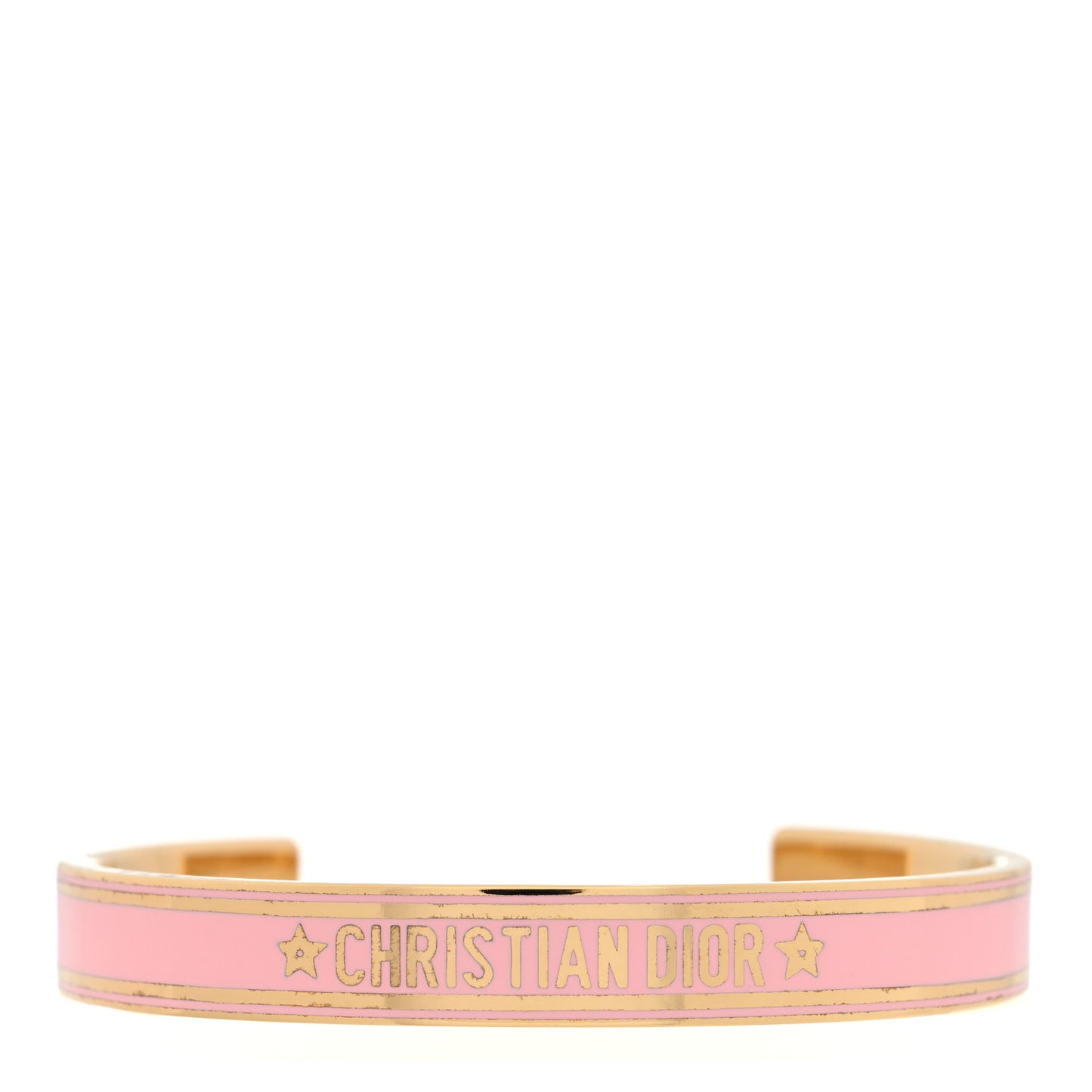 Metal Enamel Code Bangle Bracelet Pink Gold