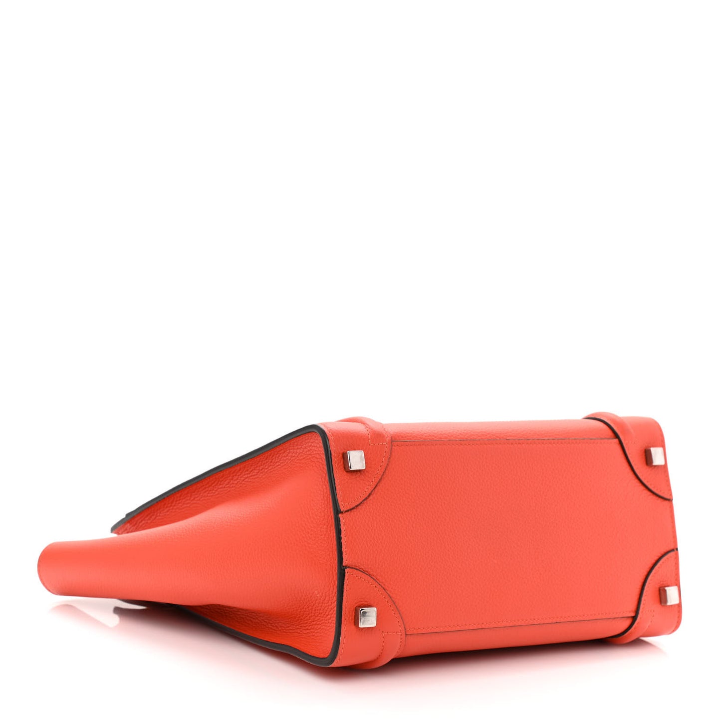 Drummed Calfskin Micro Luggage Vermillion