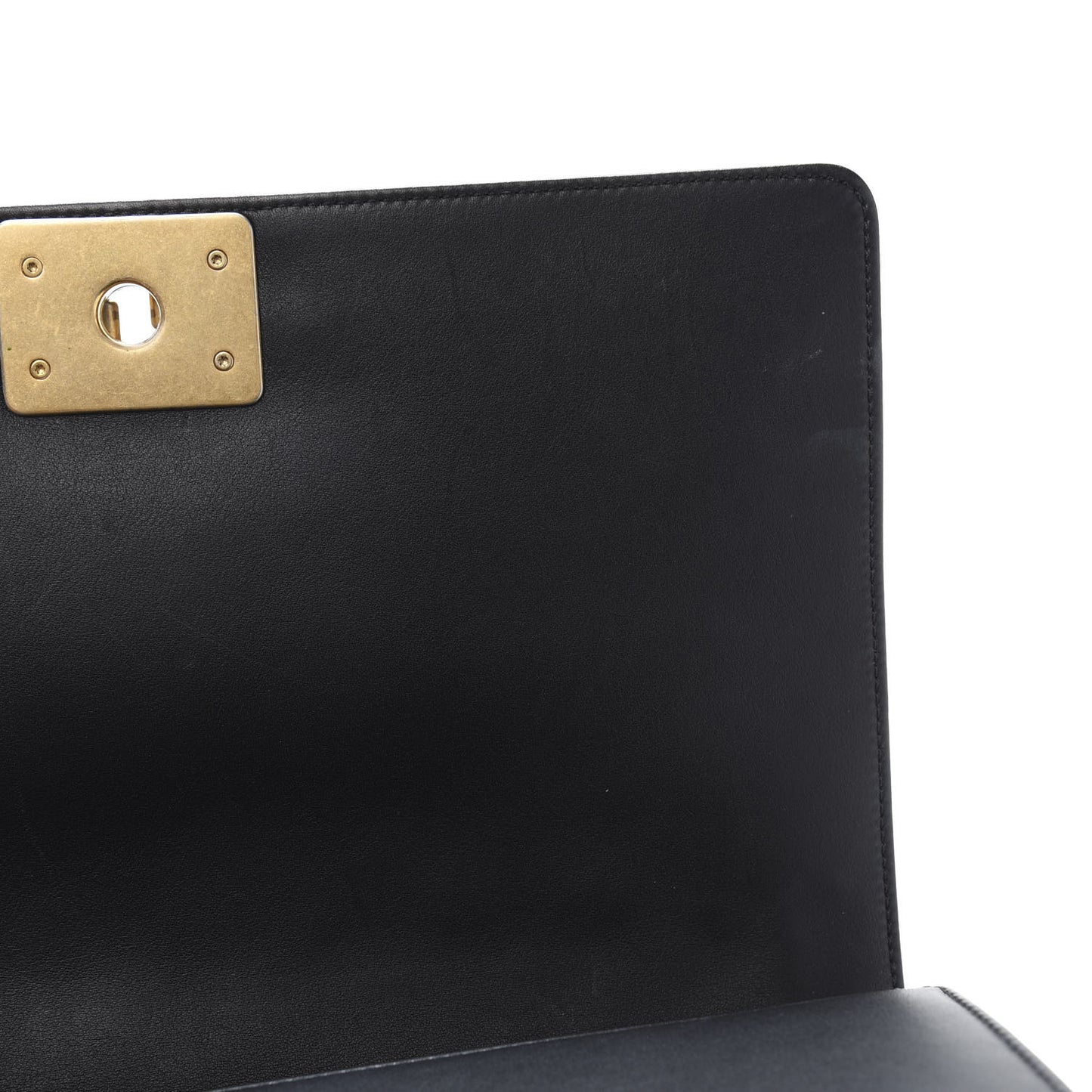 Lambskin Quilted New Medium Boy Flap Black