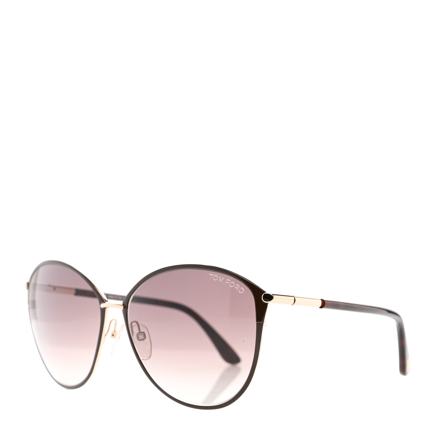 Tom Ford Penelope Vintage Round Sunglasses TF320 Brown 1 of 9