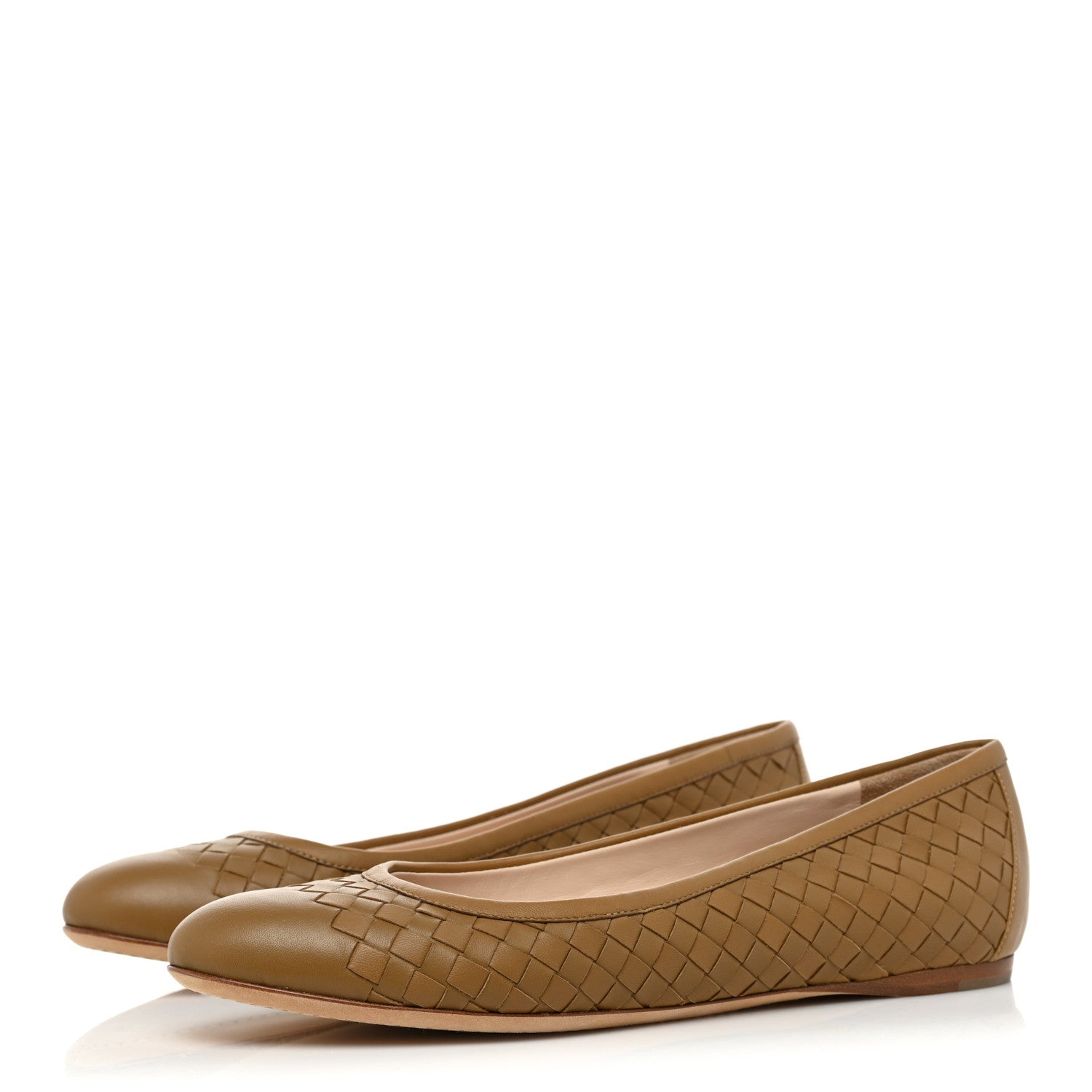 Bottega Veneta Nappa Intrecciato Flats 40.5 Mustard 3 of 9