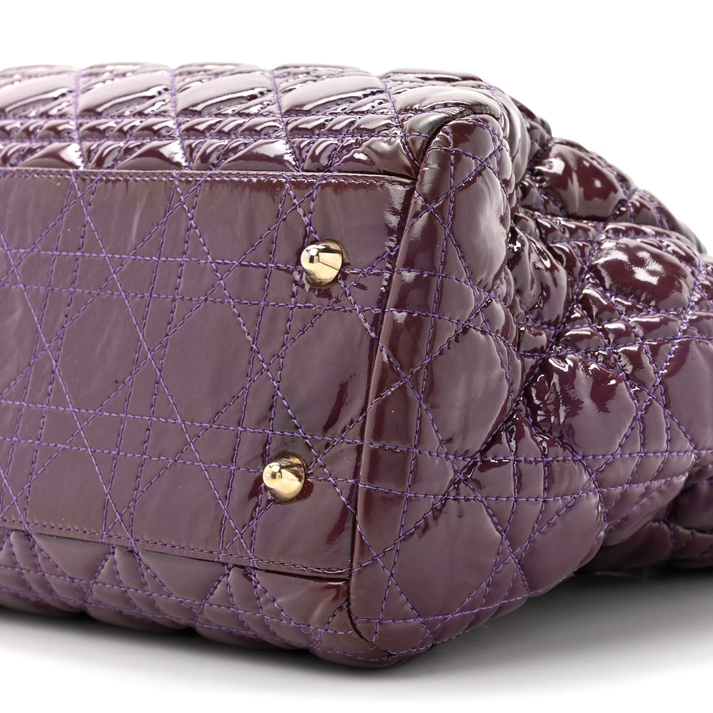 Patent Cannage Large Dior Soft Shopping Tote