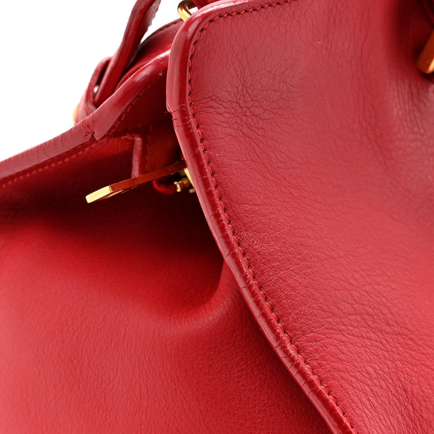 Saint Laurent Calfskin Small Monogram Cabas Lipstick Red 21 of 25