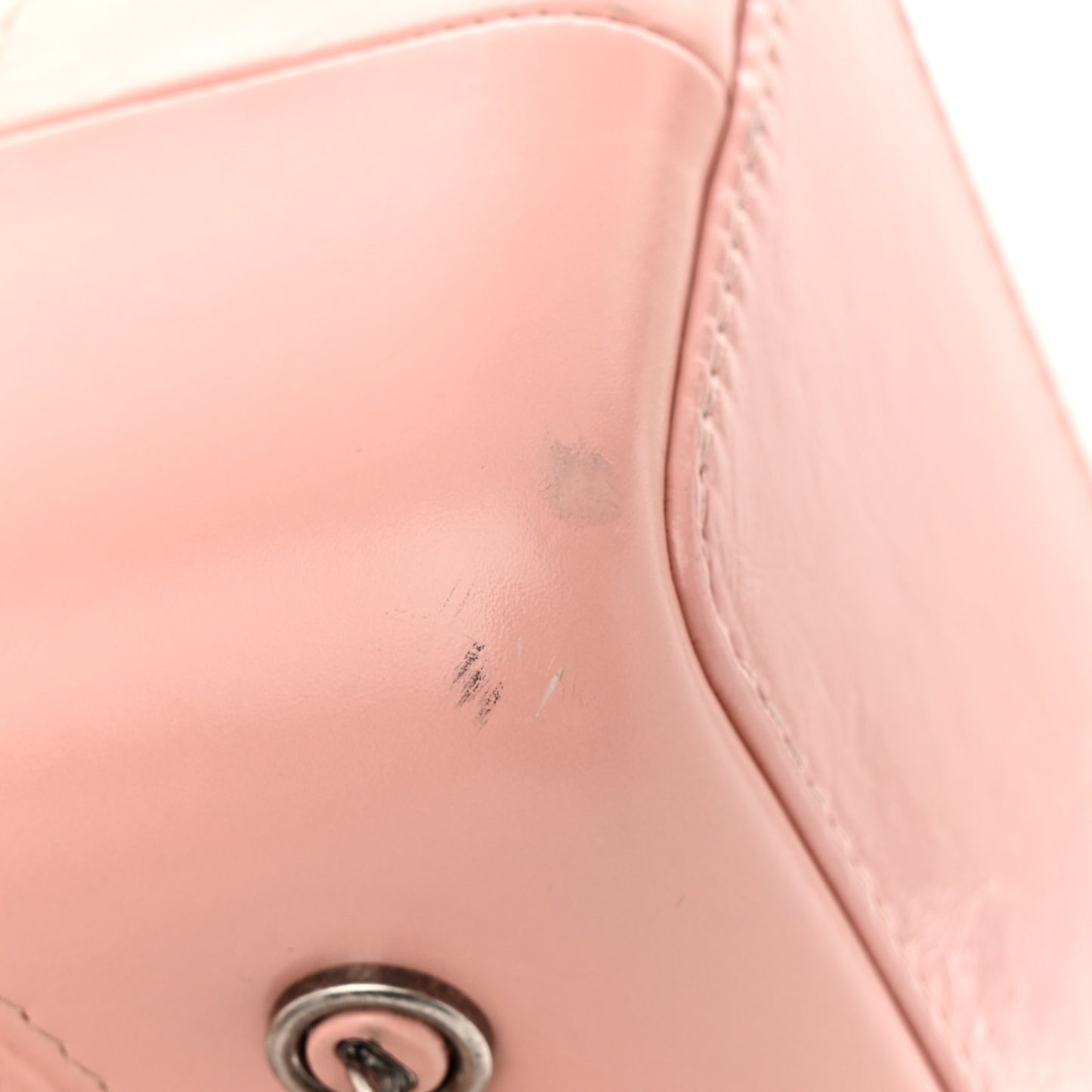 Aged Calfskin Quilted Gabrielle Backpack Light Pink