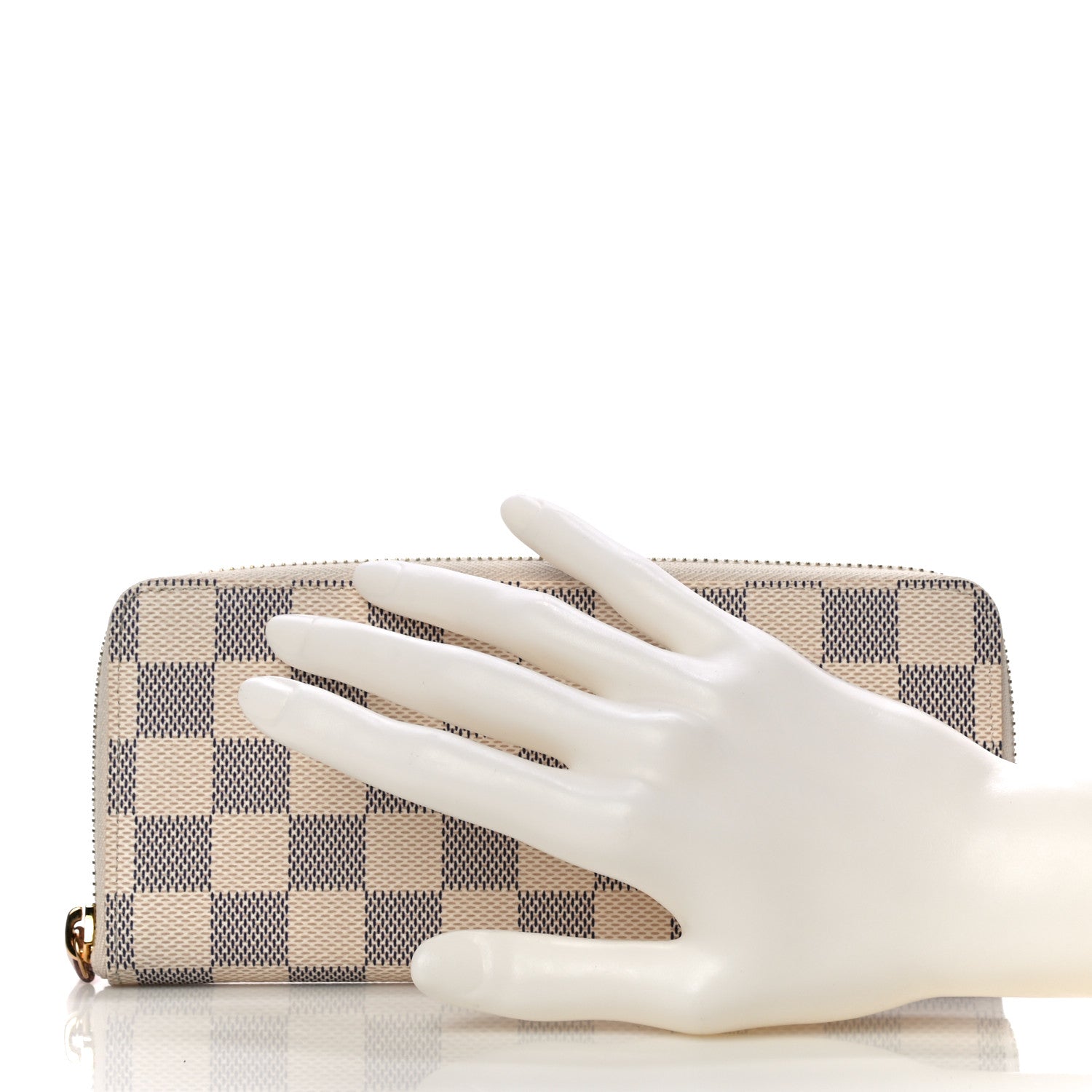 Louis Vuitton Damier Azur Clemence Wallet Rose Ballerine 2 of 9