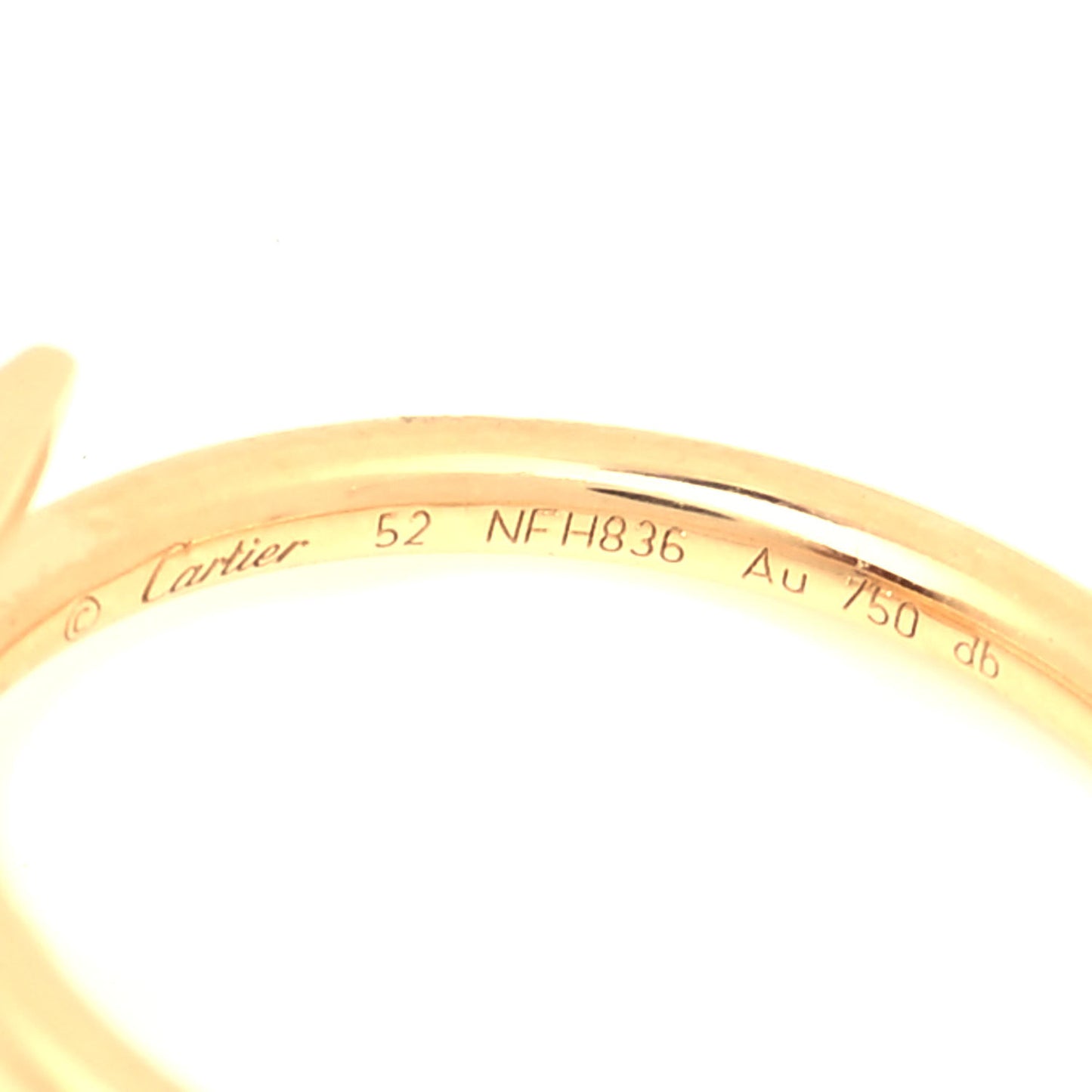 18K Yellow Gold Small Juste Un Clou Ring 52 6