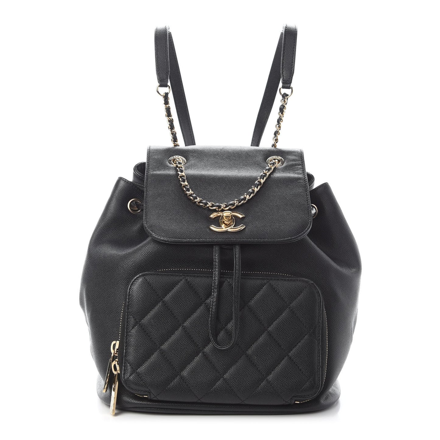 Caviar Quilted Business Affinity Backpack Black