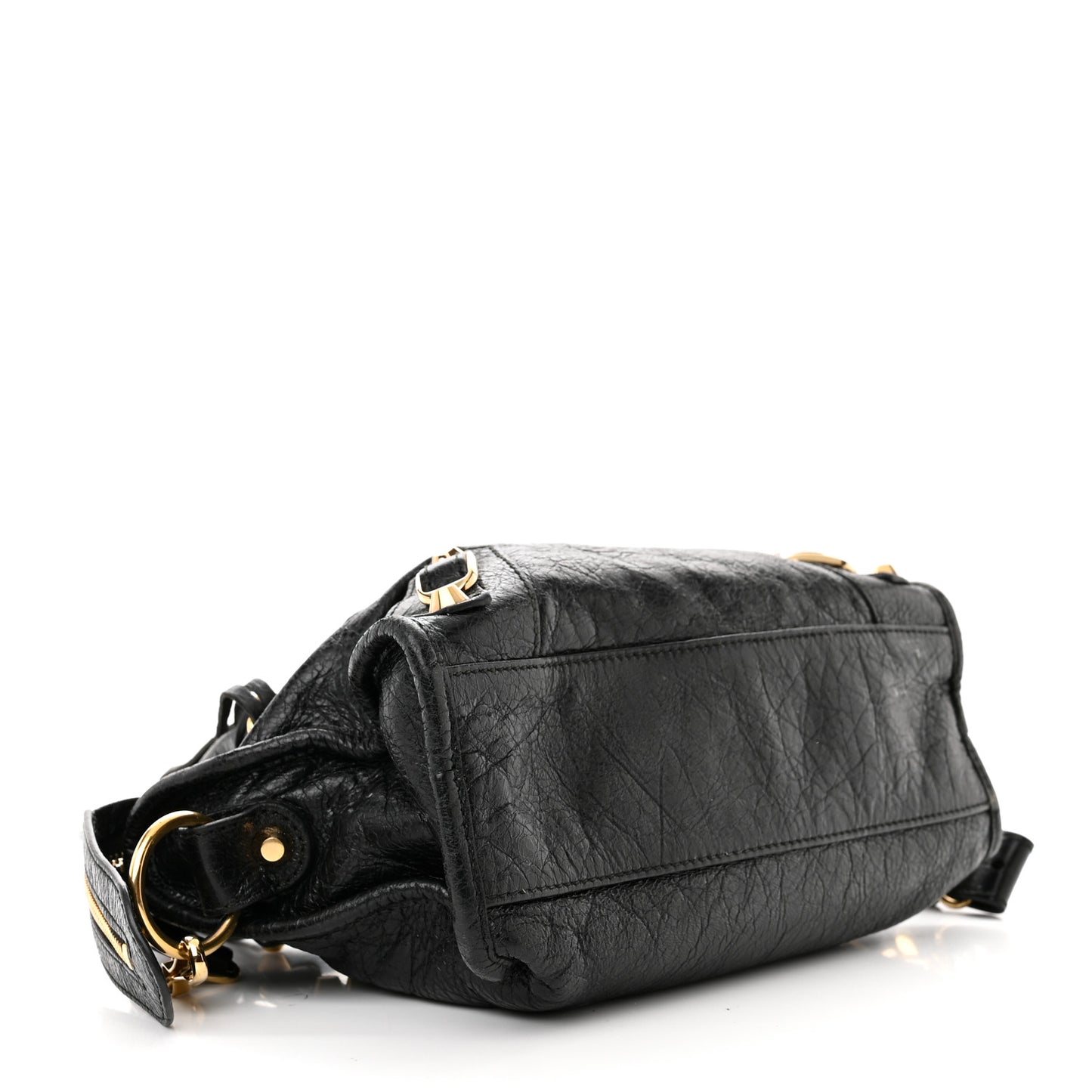 Agneau Classic Gold Hardware Mini City Black