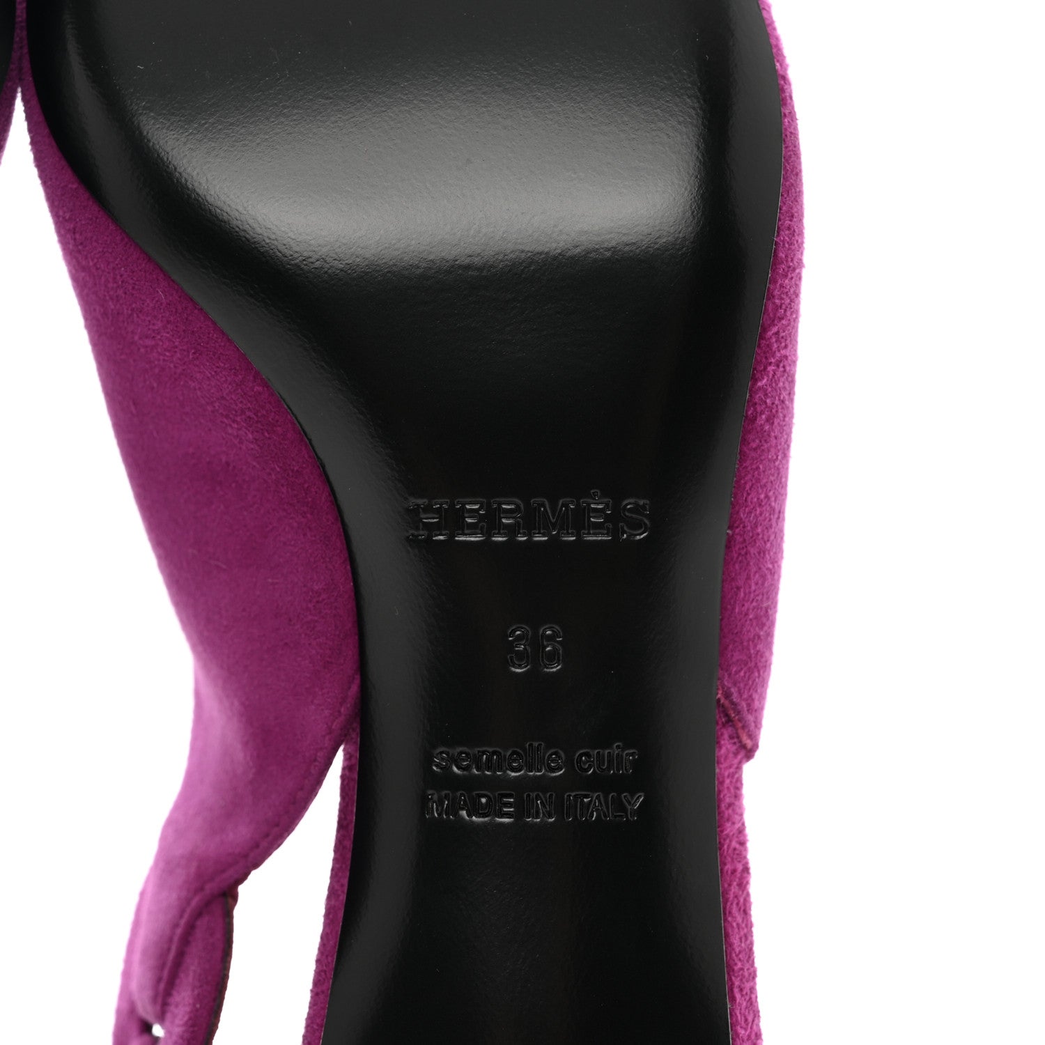 Hermes Suede Goatskin Gabriela 40 Pumps 36 Violet Heliotrope 6 of 9
