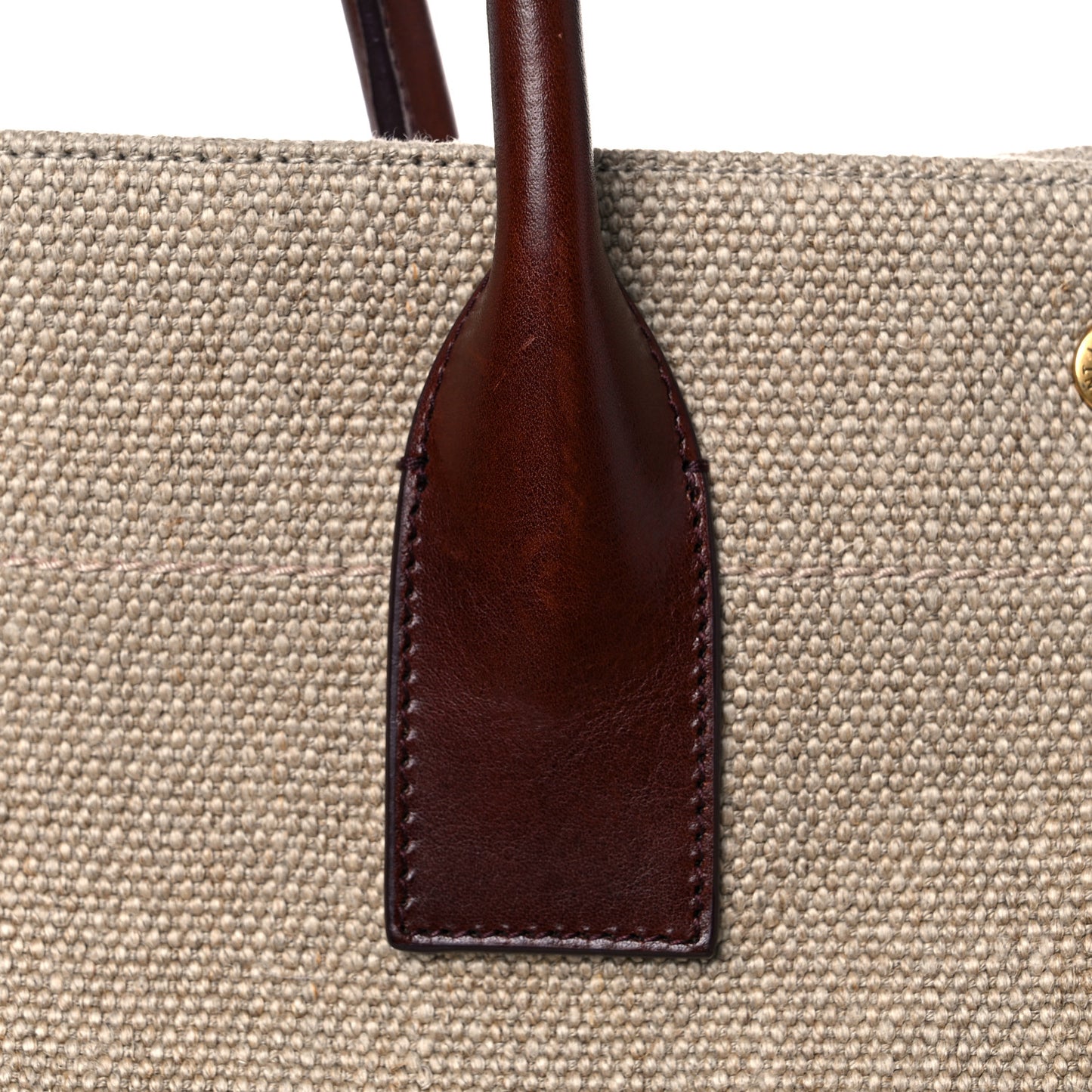 Linen Calfskin Rive Gauche Tote Natural