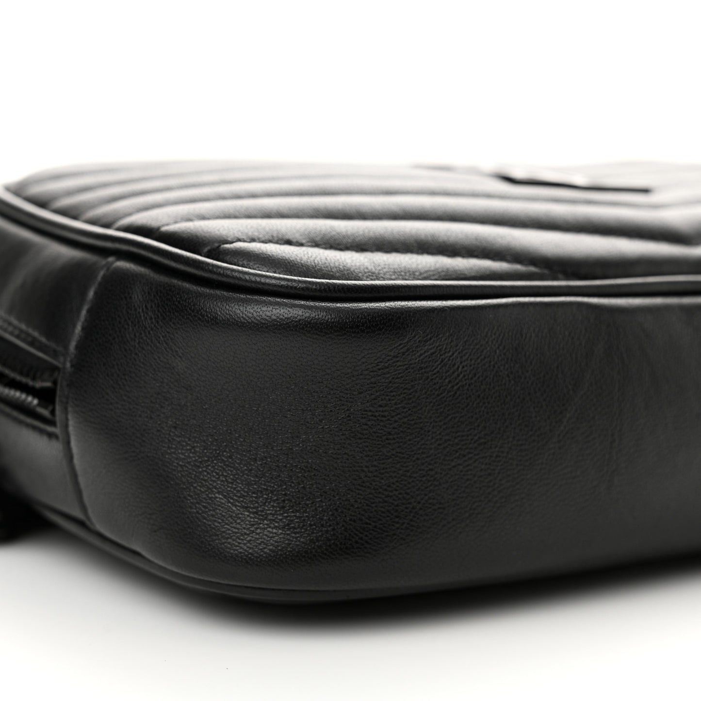 Calfskin Matelasse Monochrome Monogram Mini Lou Camera Bag Black