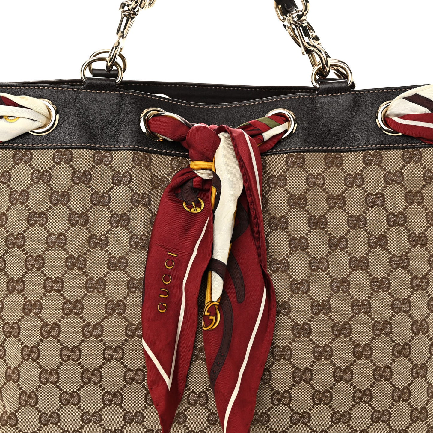 Monogram Large Positano Tote Brown