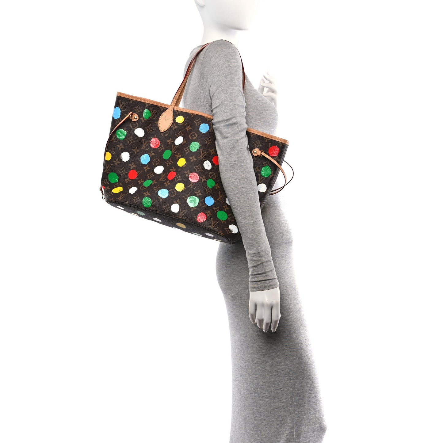 LV X YK Monogram Dots Neverfull MM