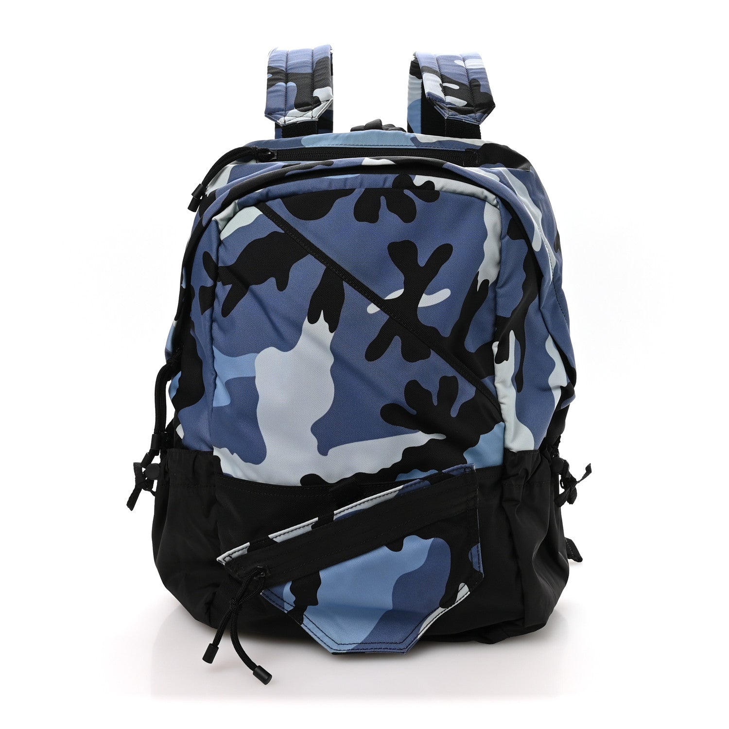 dept.8 unisex elegant leather backpack camo blue Backpack and bumbags Valentino Garavani Man Blue