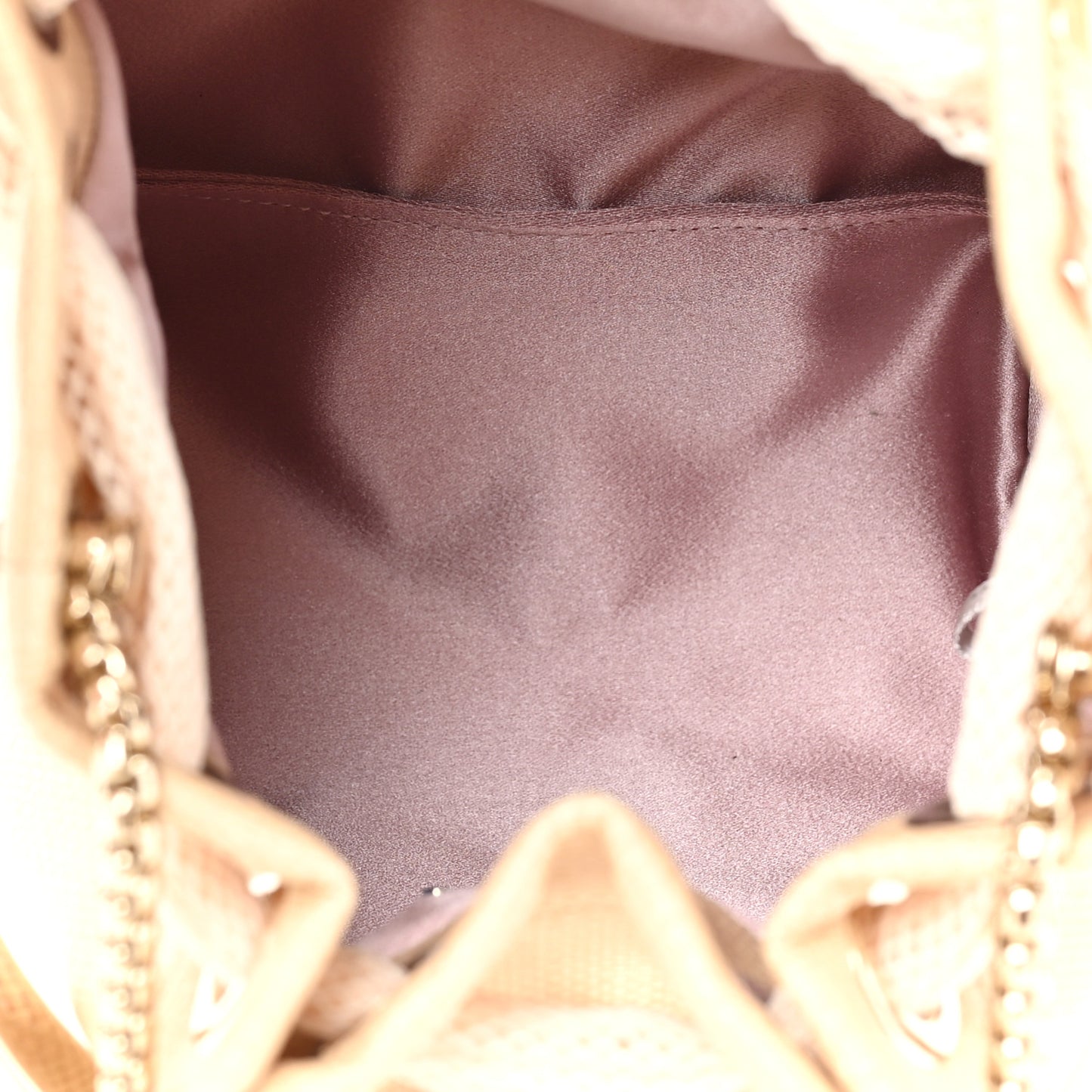 Raffia Mesh Bon Bon Bow Bucket Bag Natural