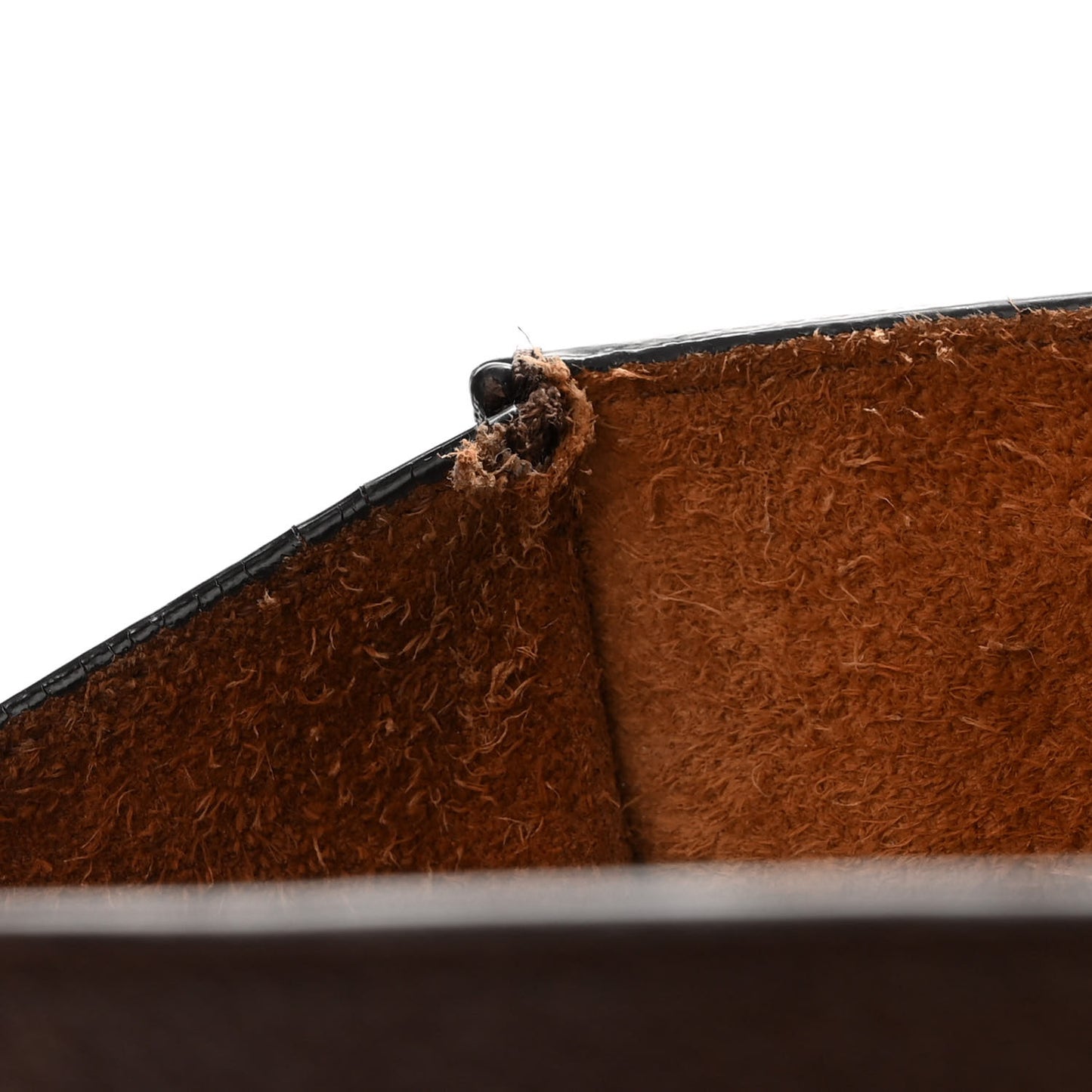 Shiny Grained Calfskin Medium Phantom Luggage Brown