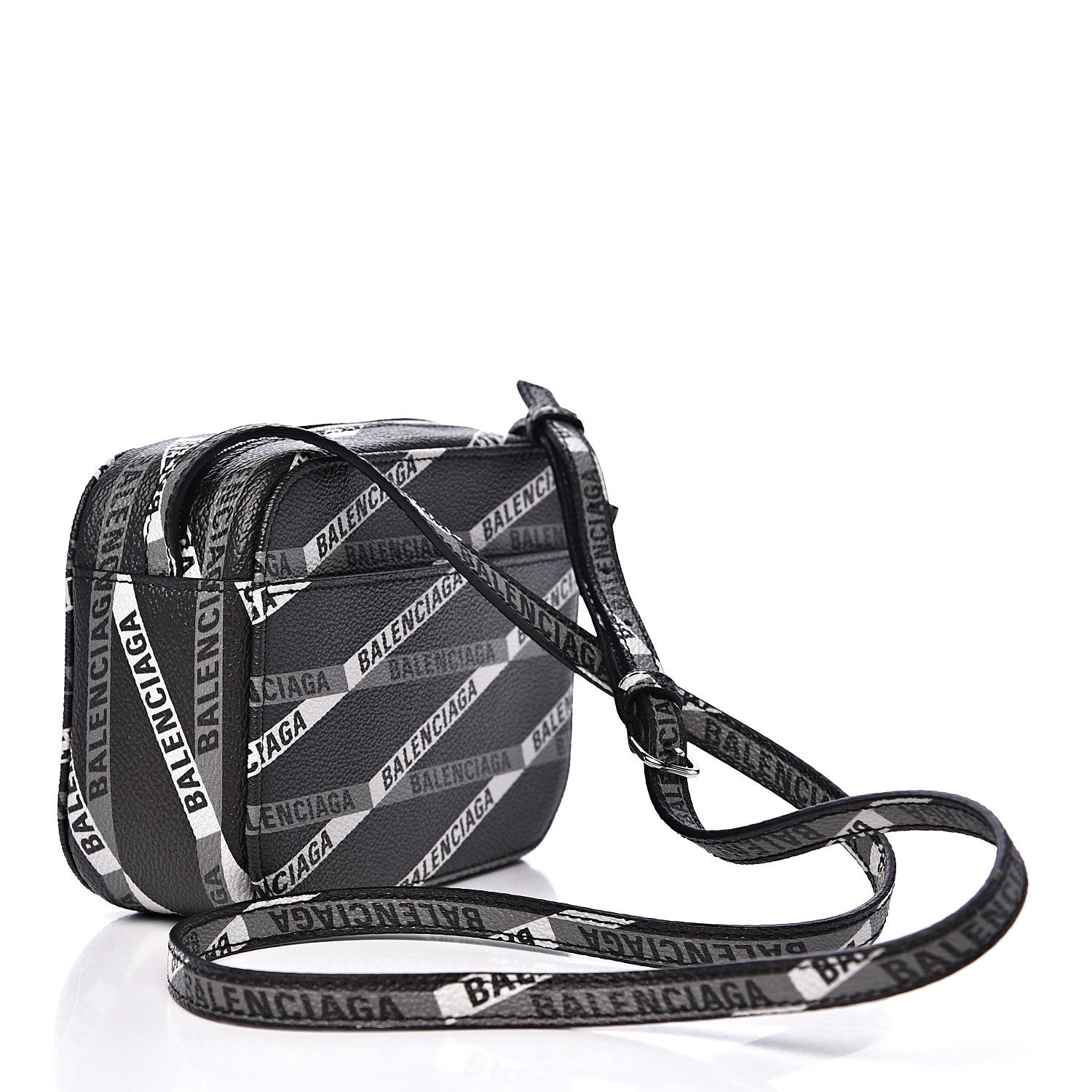 Balenciaga Coated Canvas Losange Monogram XS Camera Bag Black Grey 2 of 8