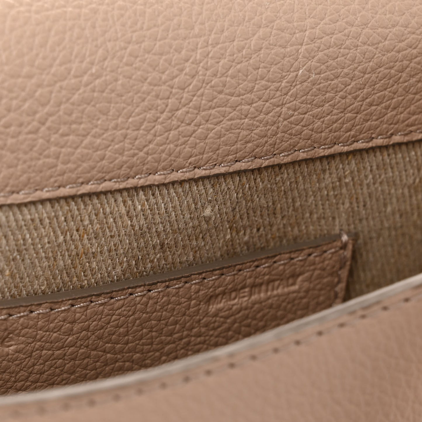 Grained Calfskin Medium Marcie Saddle Bag Nomad Beige