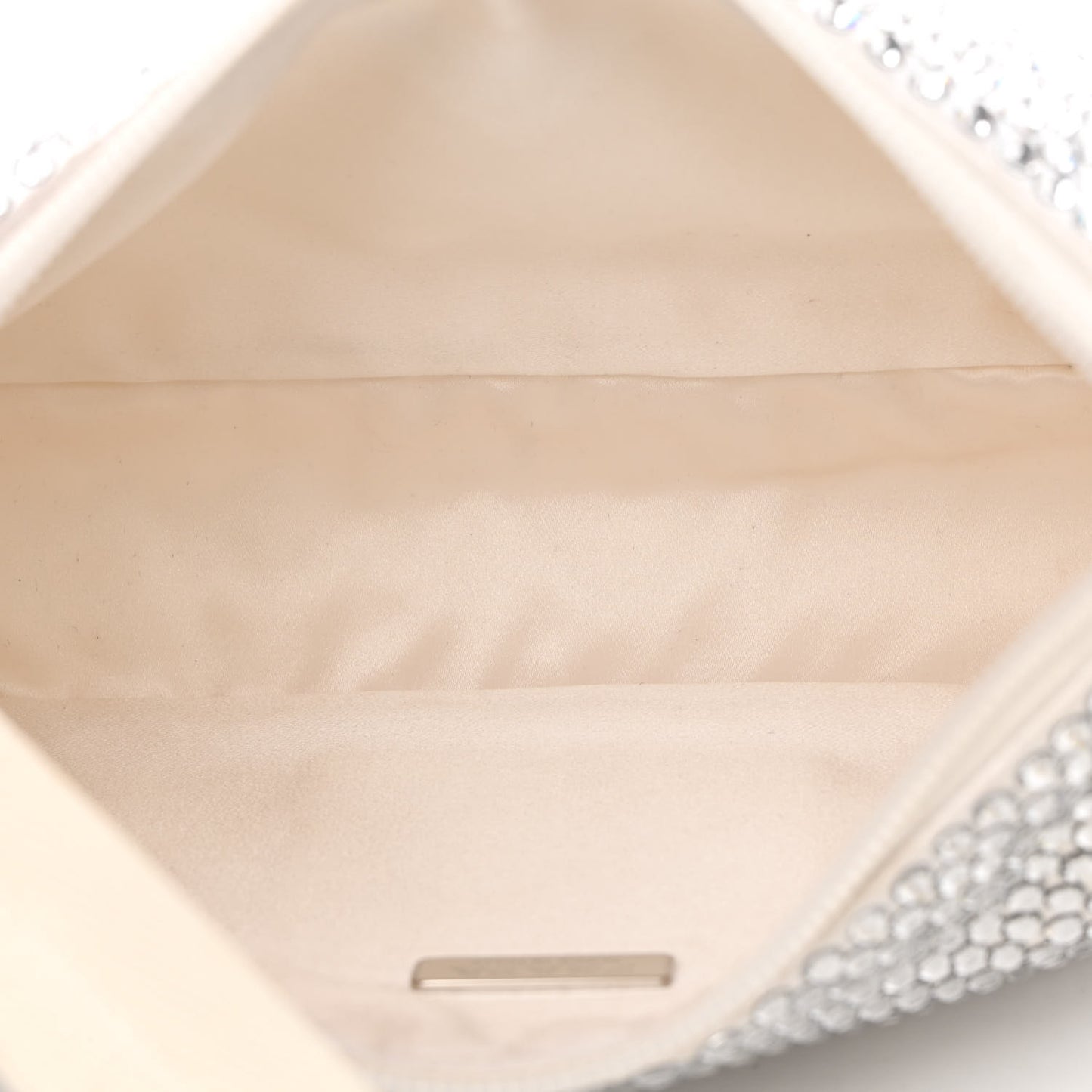 Satin Crystal Mini Re-Edition 2000 Bag White