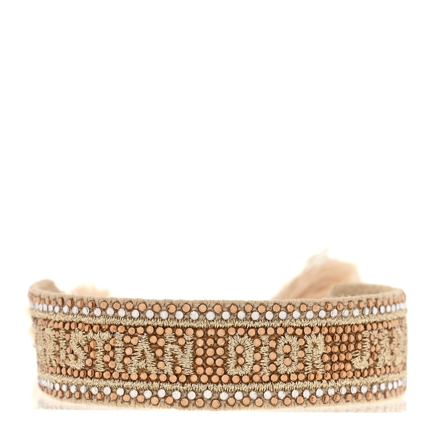 Christian Dior Woven Cotton Crystal Embroidered J'Adior Friendship
