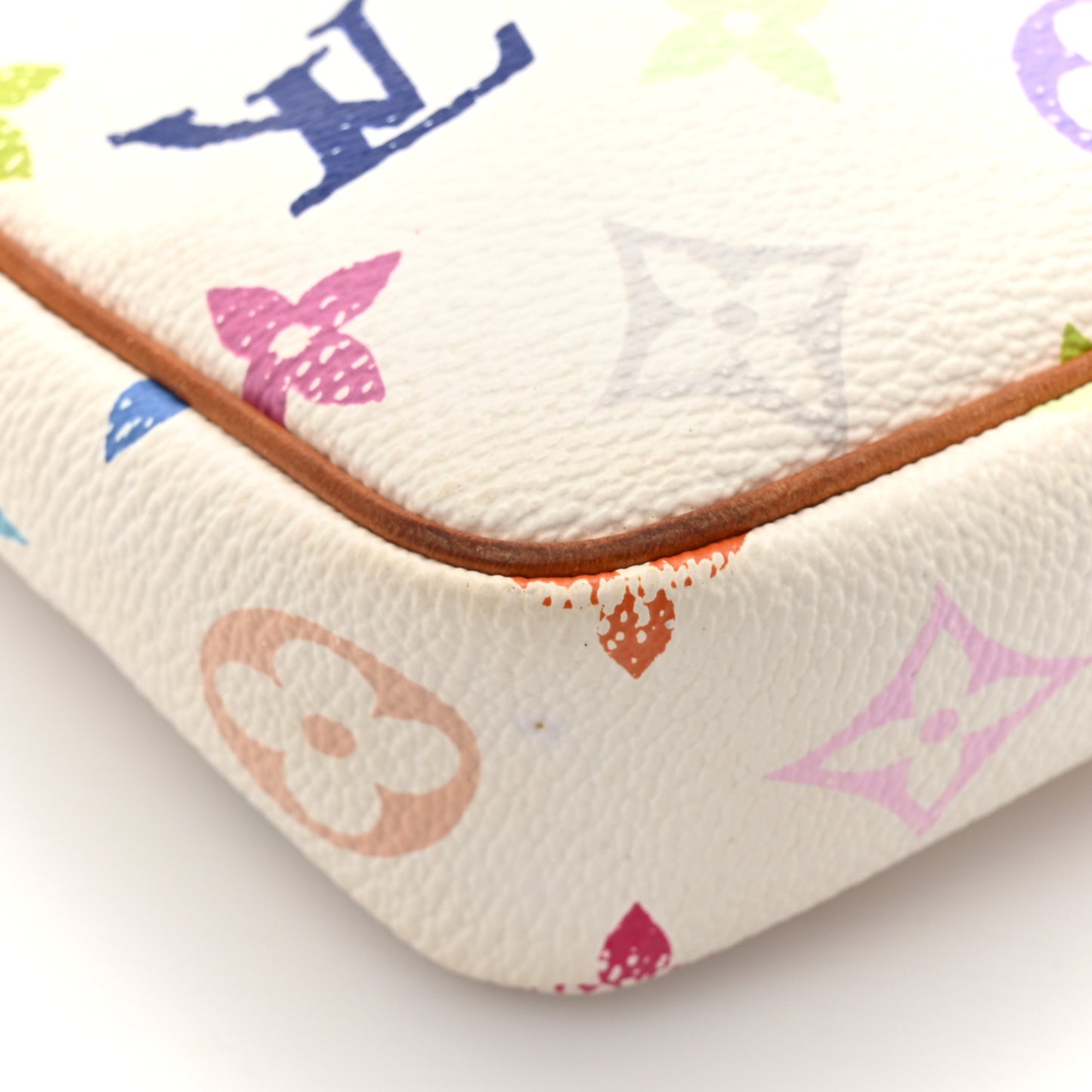 Monogram Multicolor Pochette Accessories White