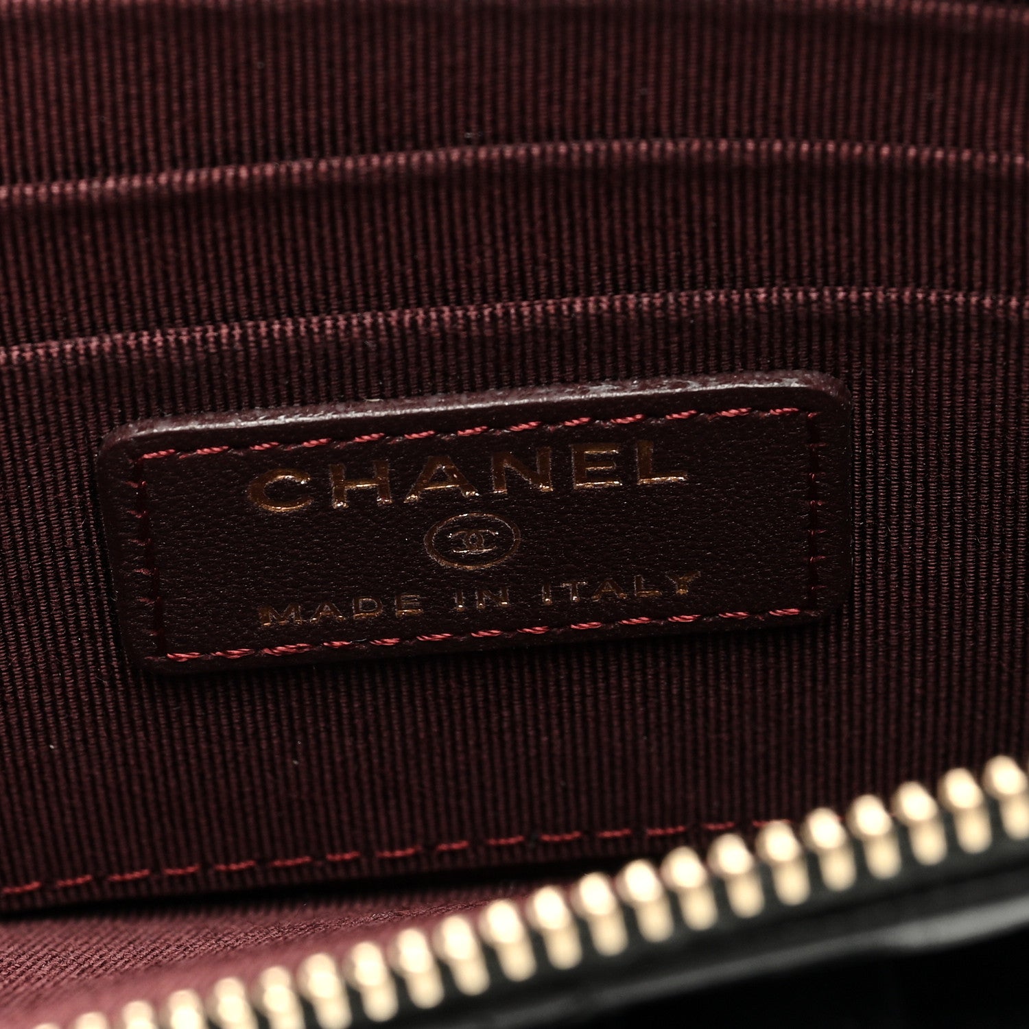 Chanel Lambskin Quilted Phone Holder Zip Clutch Black 6 of 8