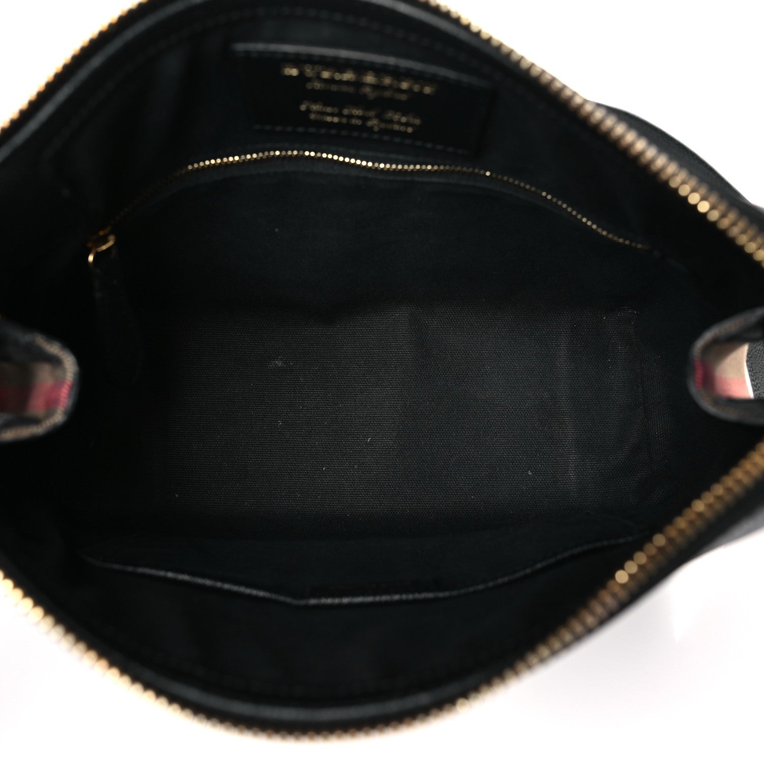 Burberry Soft Grain Calfskin House Check Small Helmsley Crossbody Black 5 of 10