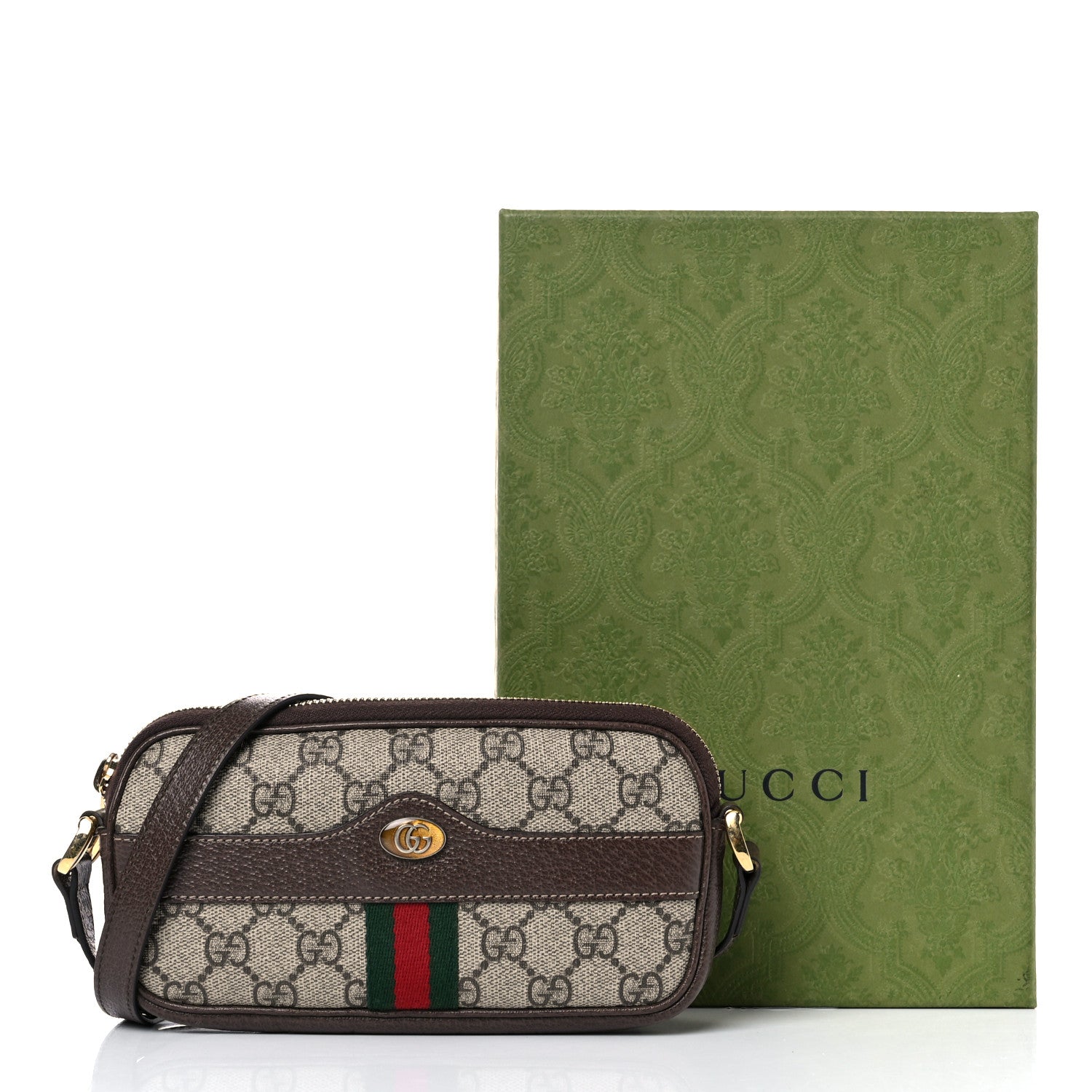 Gucci GG Supreme Monogram Web Mini Ophidia GG Bag Brown 11 of 11
