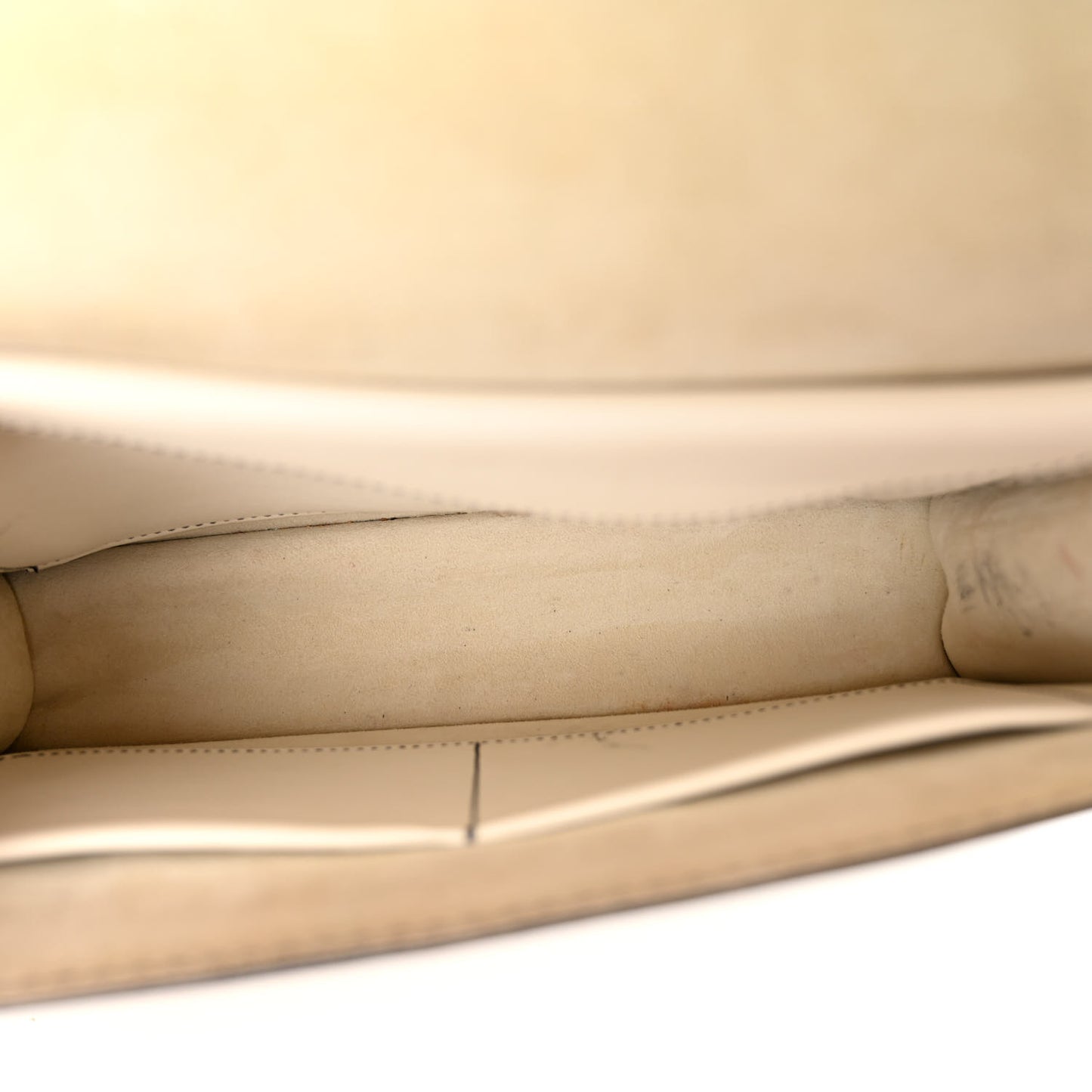 Calfskin J'Adior Chain Flap Bag Off White