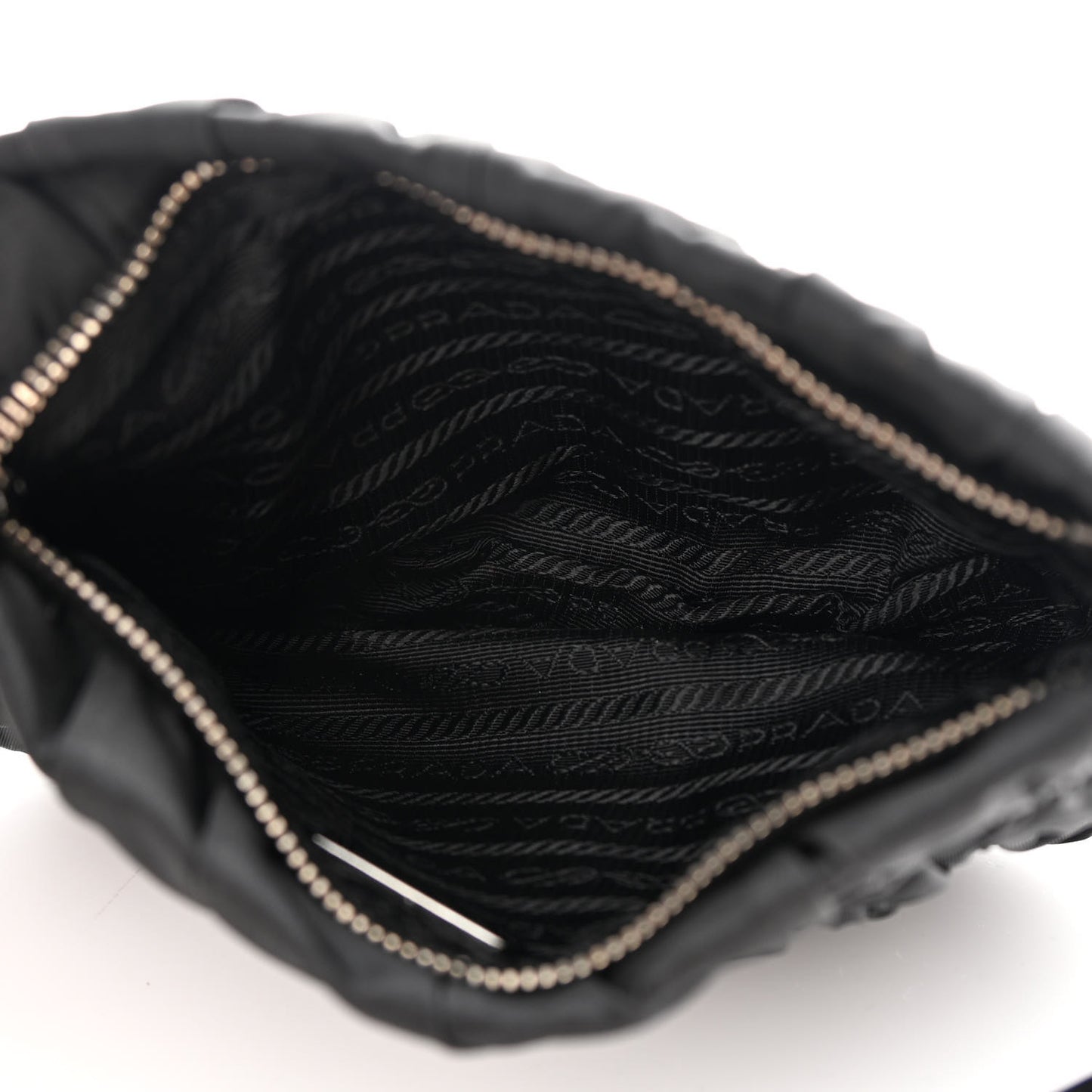 Tessuto Nylon Gaufre Pochette Black