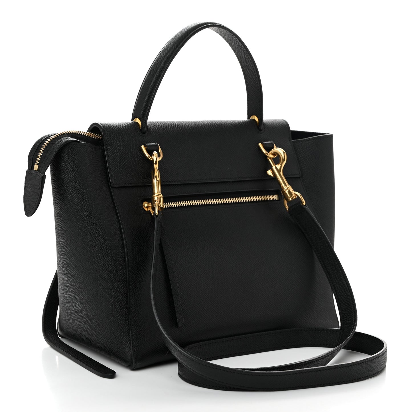Grained Calfskin Micro Belt Bag Black
