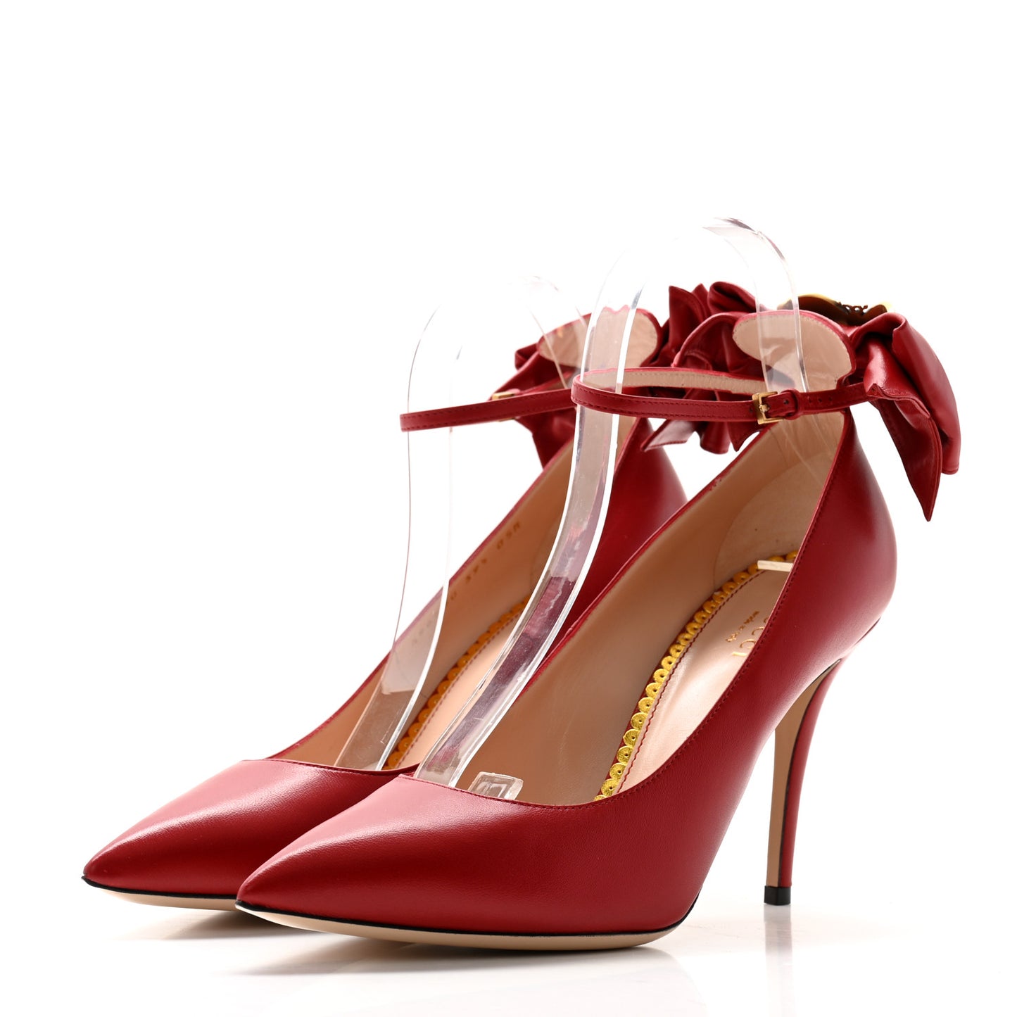 Nappa Queen Margaret Pumps 39.5 Hibiscus Red