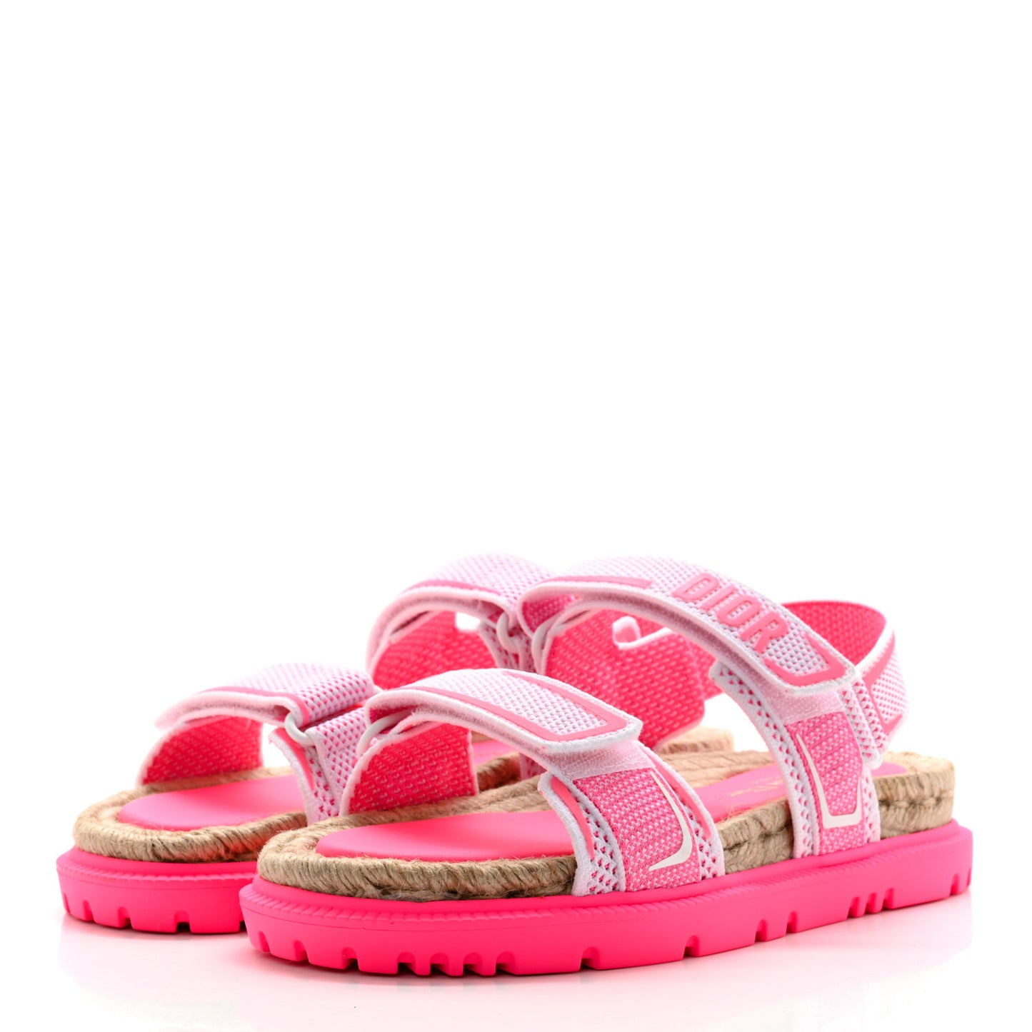 Technical Knit Jute Dioract 10mm Sandals 37.5 White Fuchsia