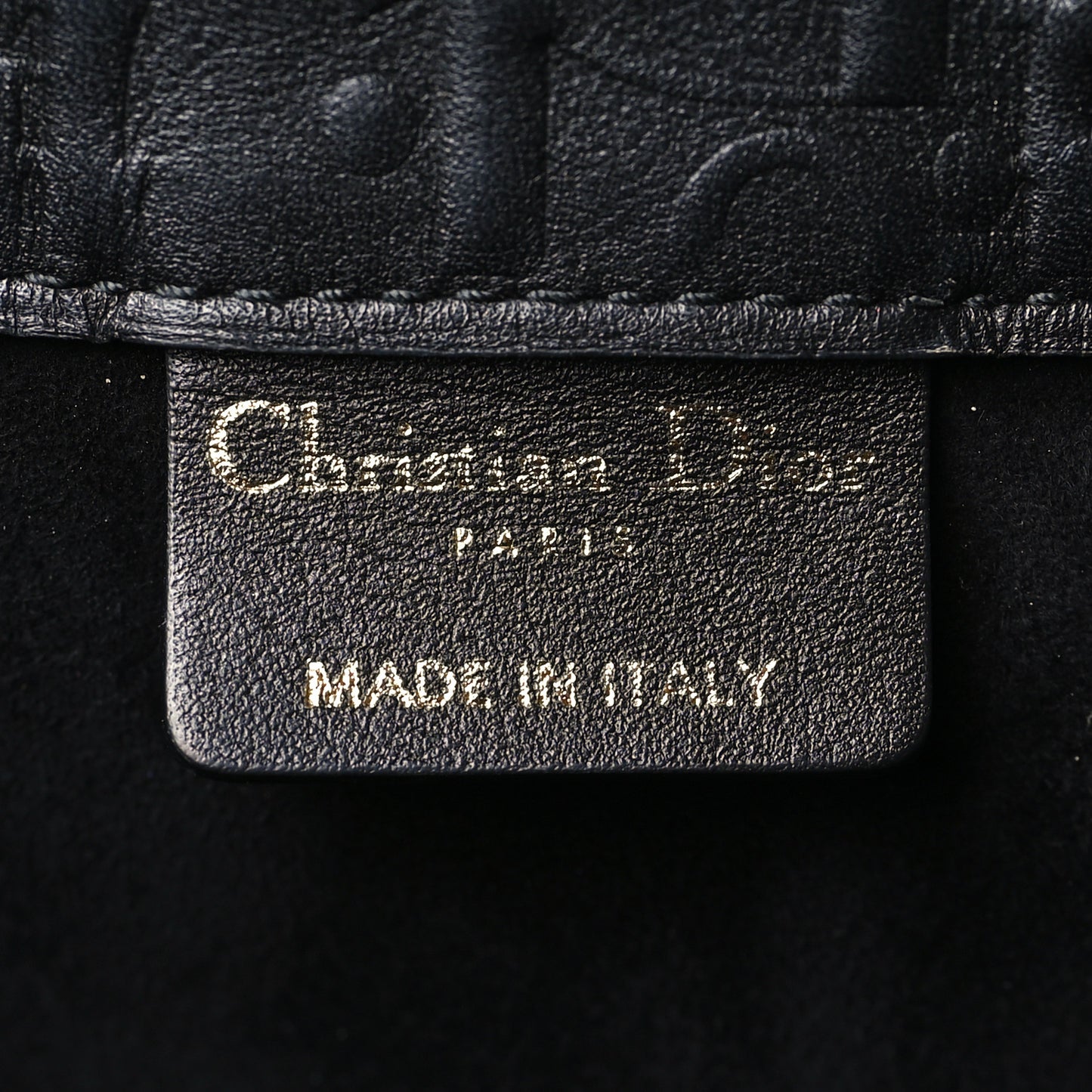 Oblique Calfskin Embossed Large Book Tote Black