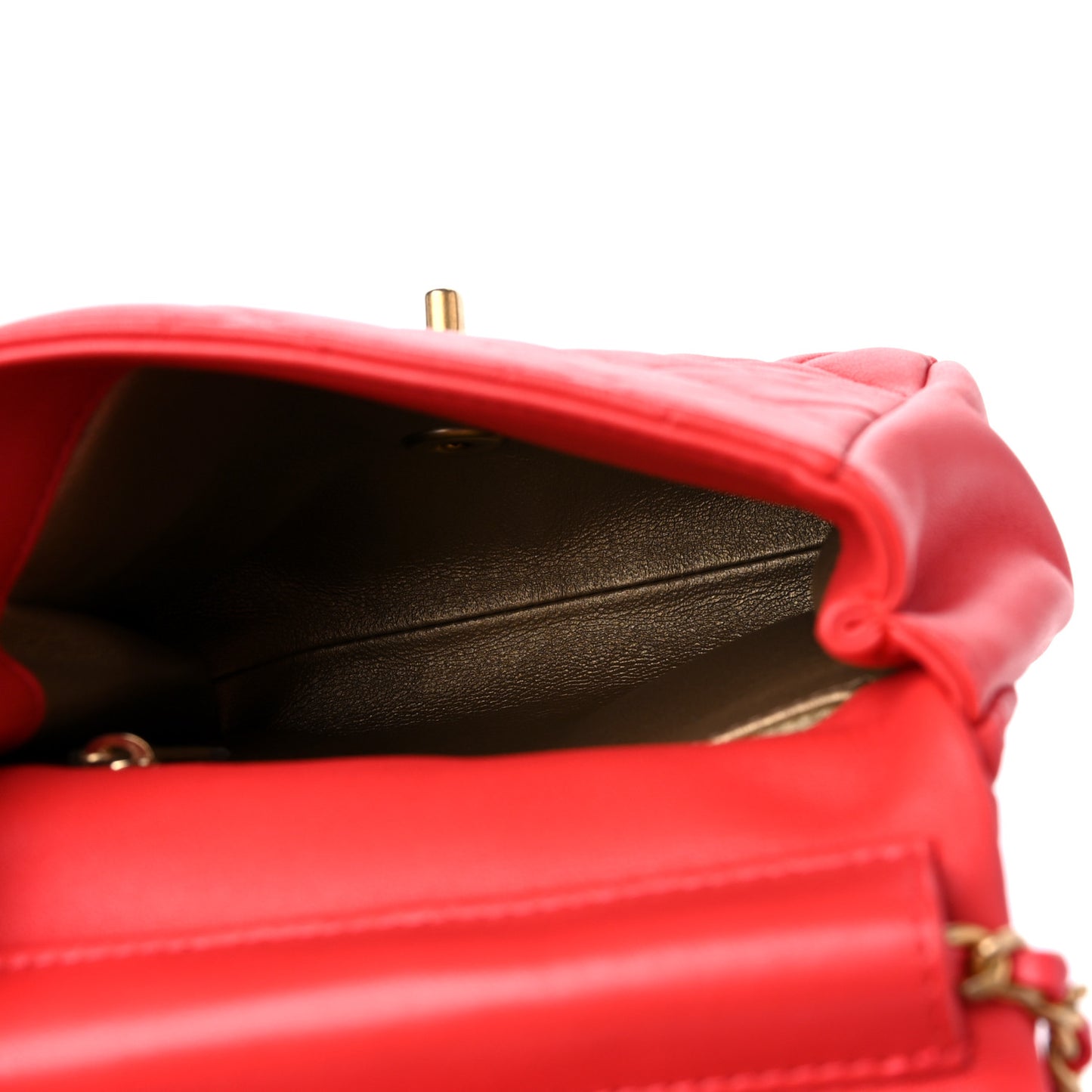 Lambskin Quilted Side-Packs Red