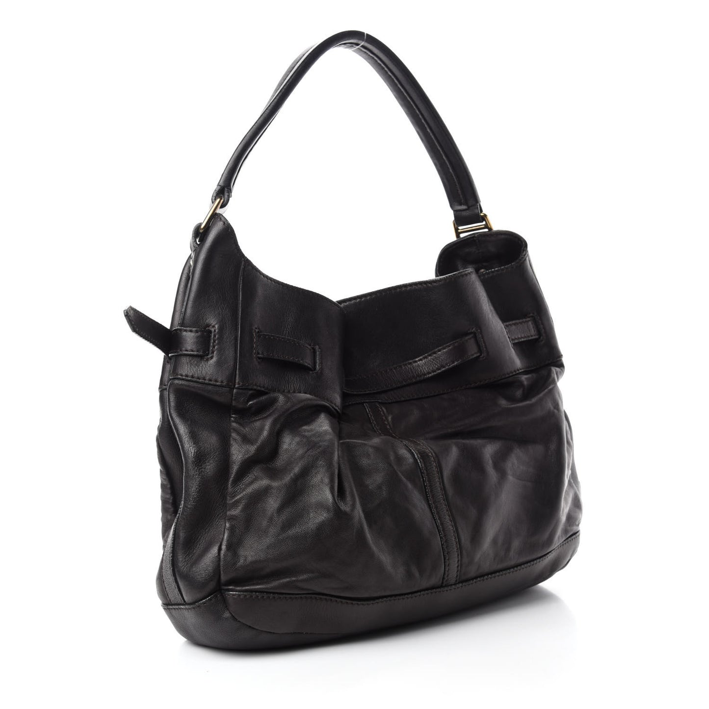 Calfskin Medium Hobo Dark Chocolate