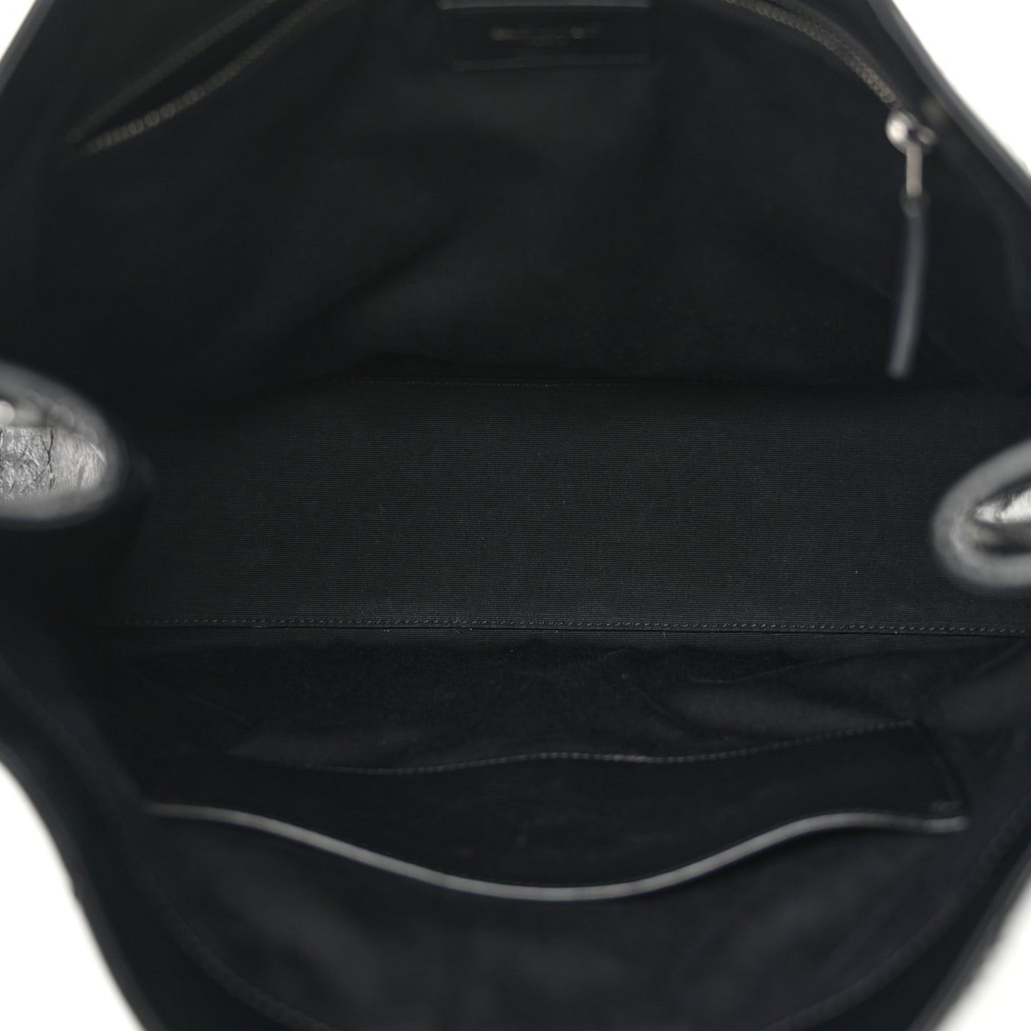 Crinkled Calfskin Matelasse Monogram Large Niki Shopper Tote Black