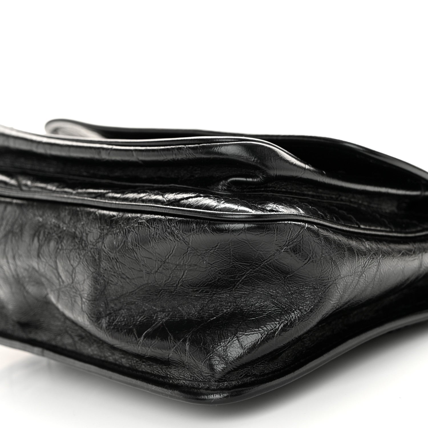 Saint Laurent Crinkled Calfskin Matelasse Monogram Medium Niki Chain Satchel Black 10 of 10