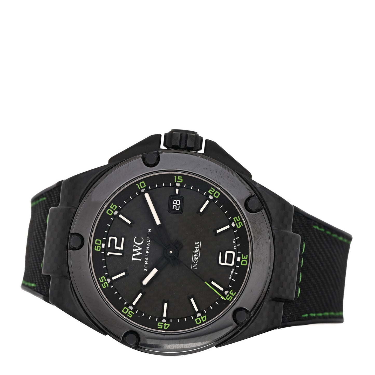 Black Carbon Rubber 46mm Ingenieur Automatic Watch Black IW322404