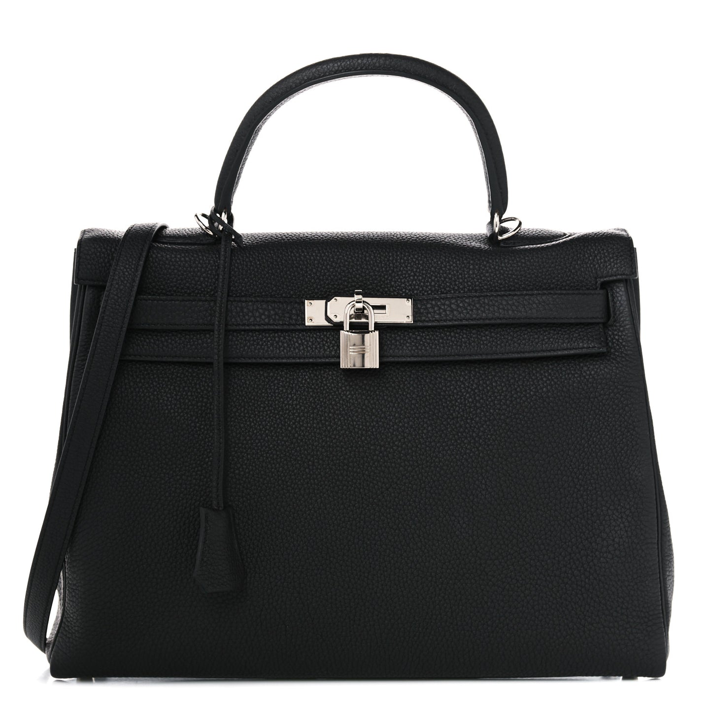 Togo Verso Kelly Retourne 35 Black Bleu Agate