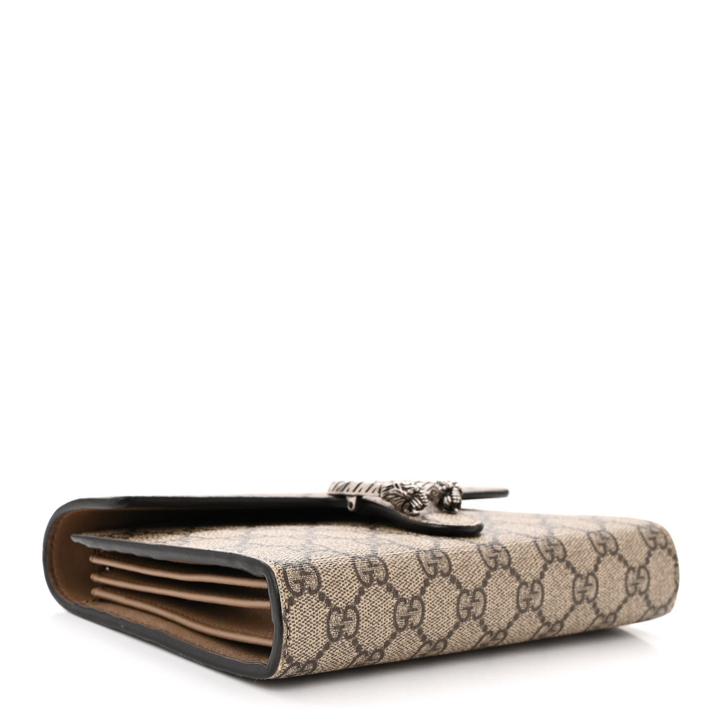 GG Supreme Monogram Mini Dionysus Chain Wallet Beige Taupe