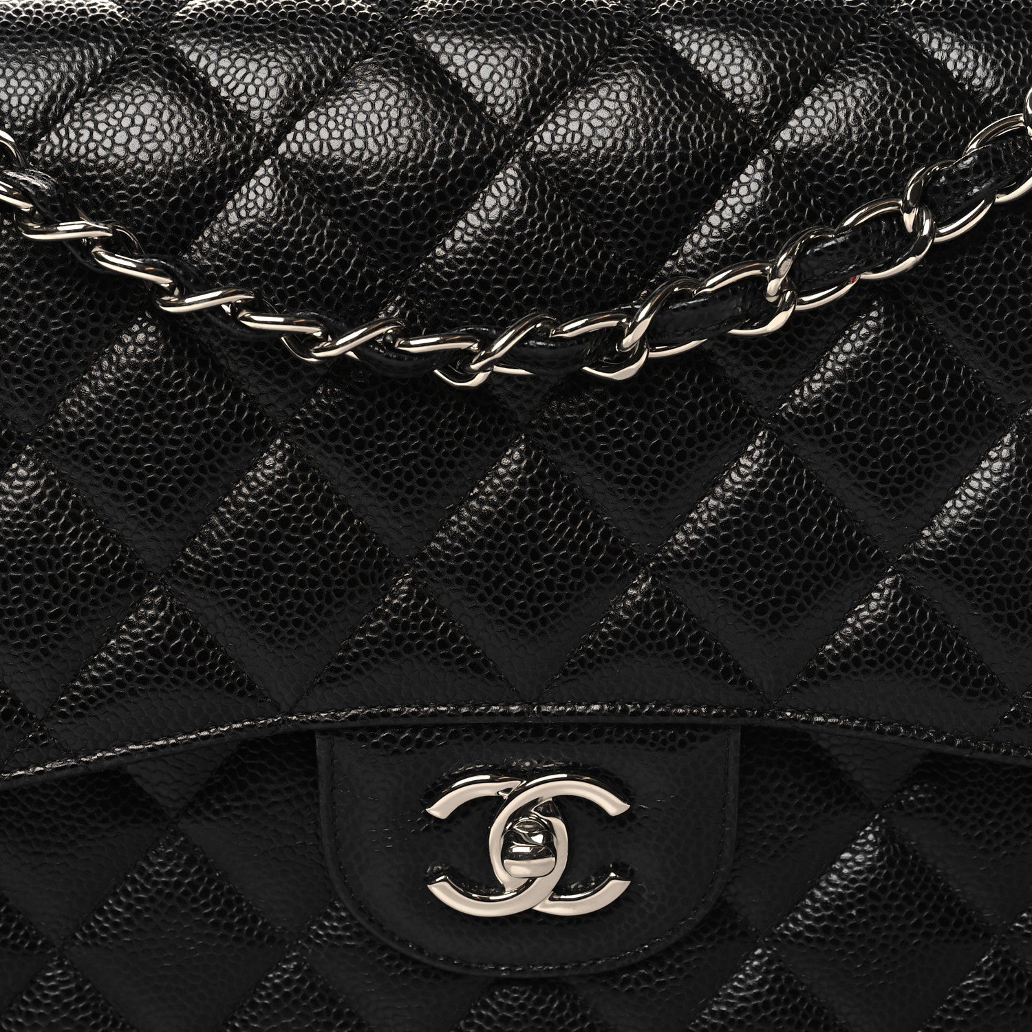 Chanel Caviar Quilted Jumbo Double Flap Black 8 of 12