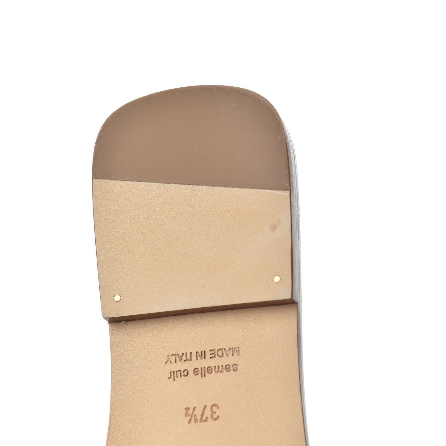 Box Calfskin Oran Sandals 37.5 Gold
