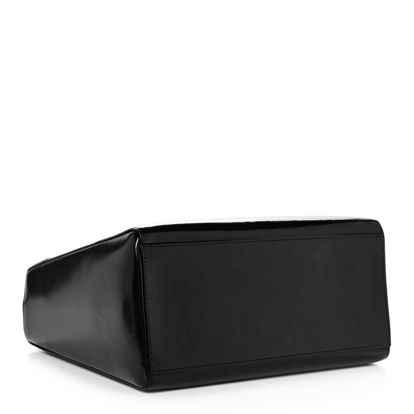 Glazed Calfskin Medium Lady Dior Black