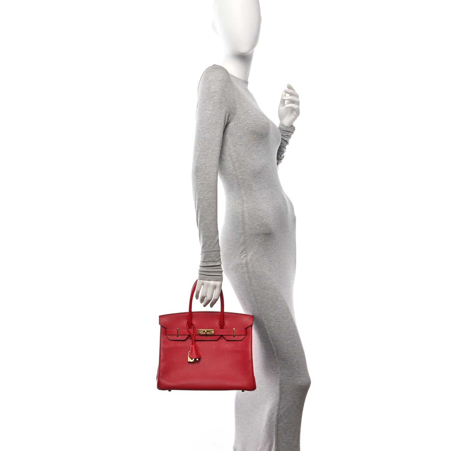 Epsom Birkin 30 Rouge Casaque