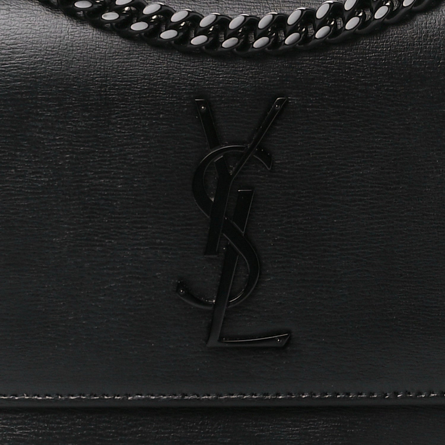 Saint Laurent Calfskin Medium Monogram Monochrome Sunset Black 10 of 13
