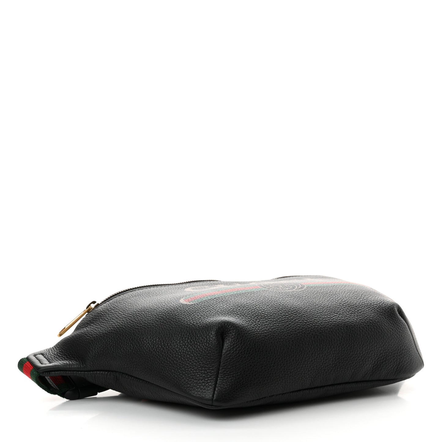 Grained Calfskin Logo Belt Bag Black