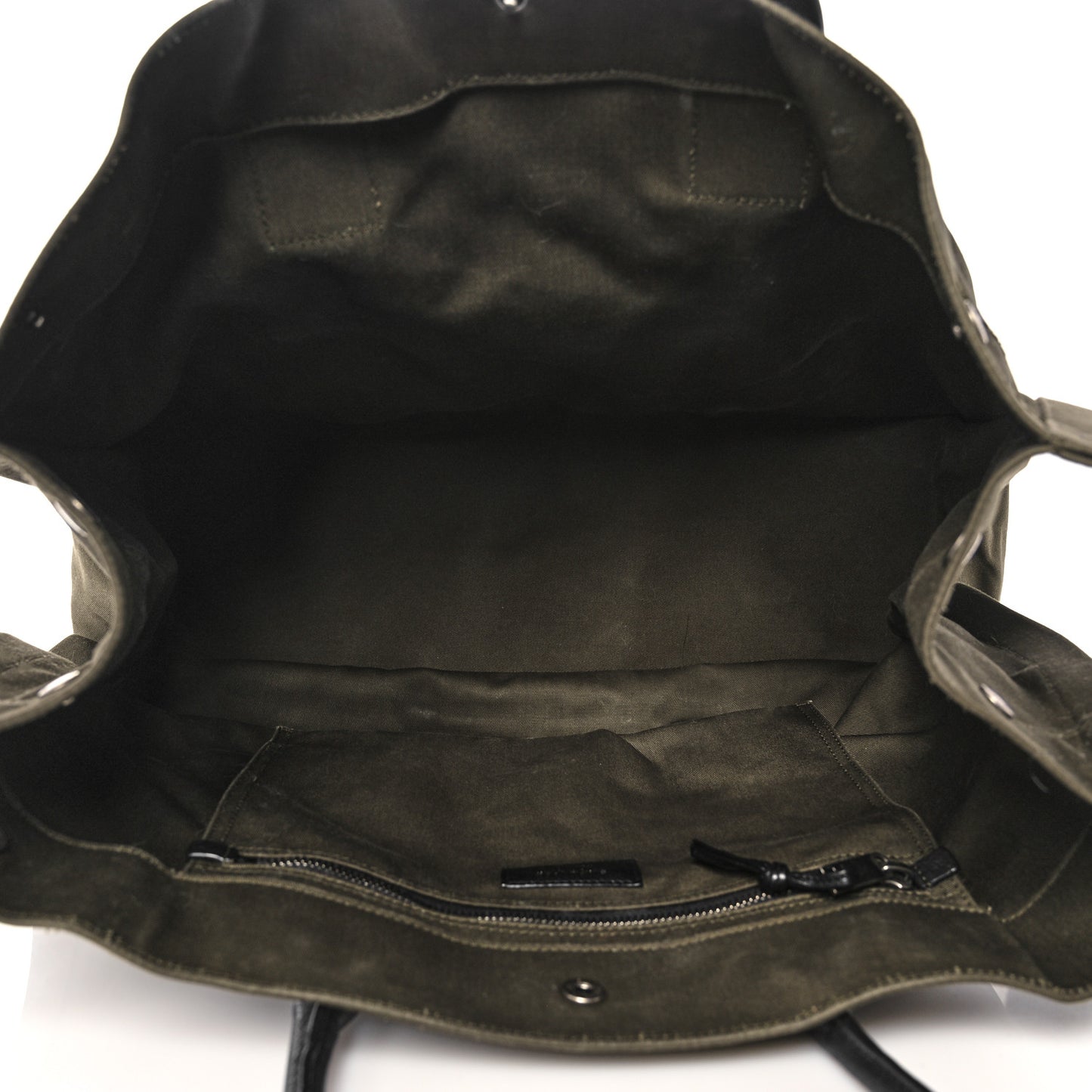 Linen Calfskin Rive Gauche Tote Khaki