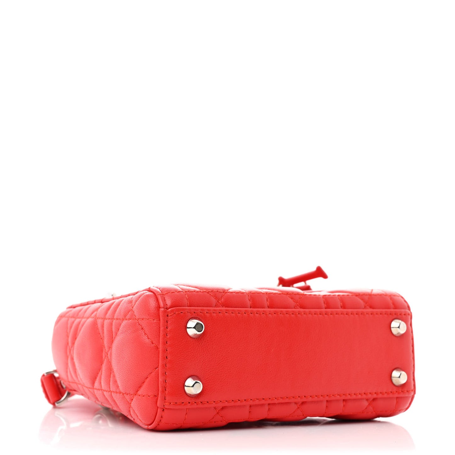 Lambskin Cannage Micro Lady Dior Red